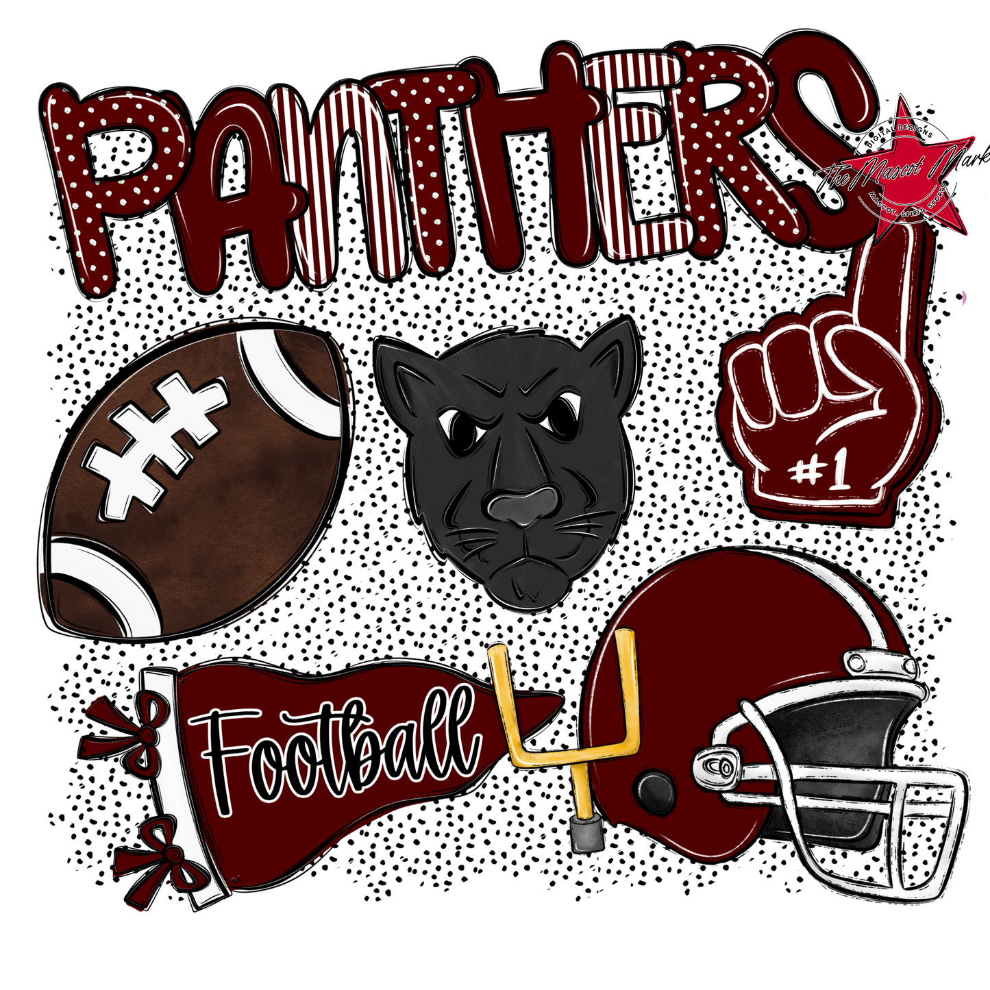 Panthers Football Spirit-Maroon