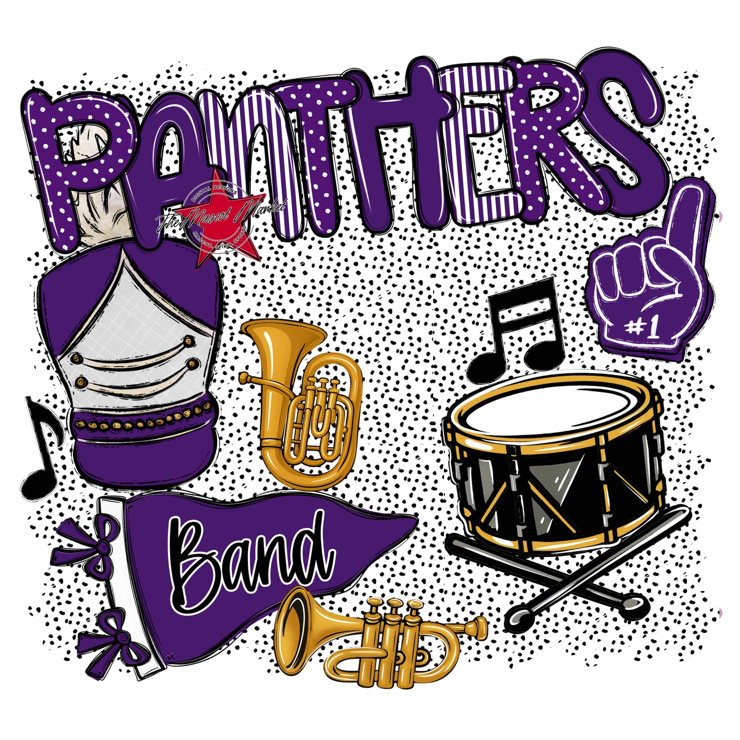 Panthers Band Spirit-Purple
