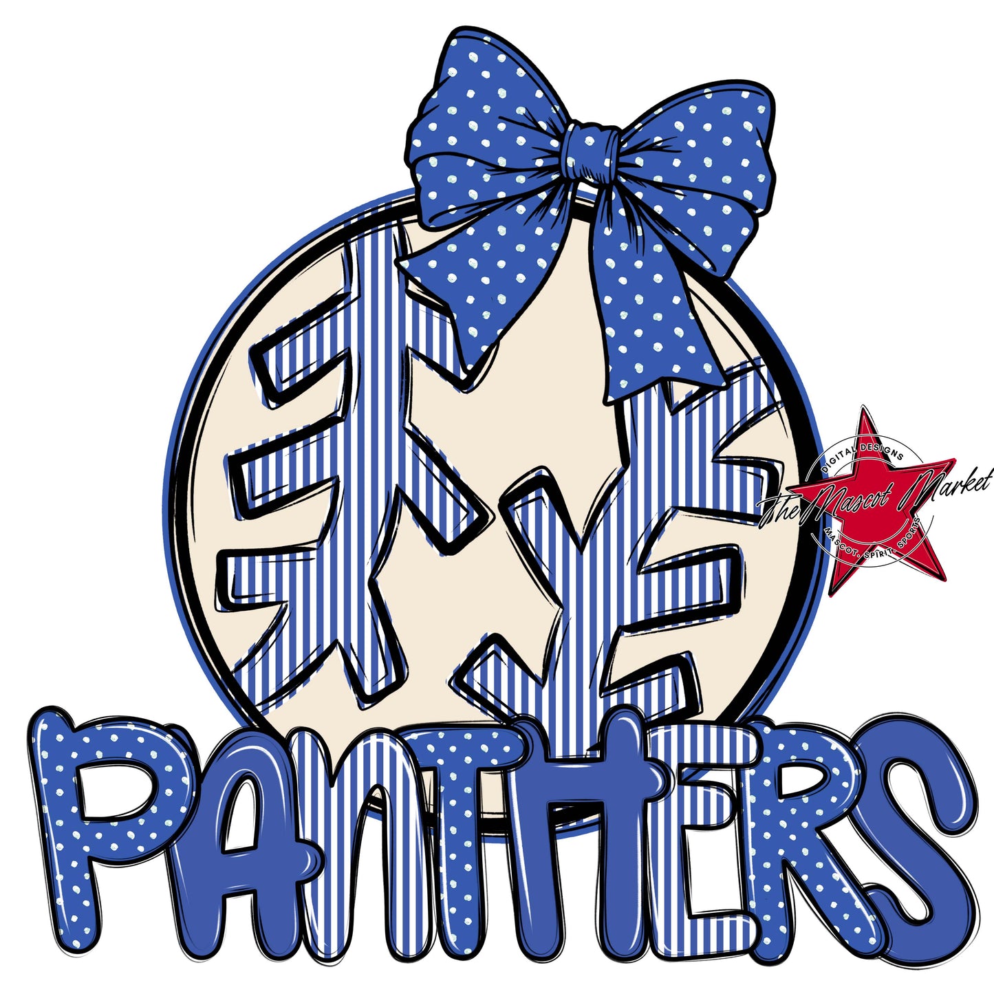 Panthers Baseball-Softball Spirit Design-Off Blue