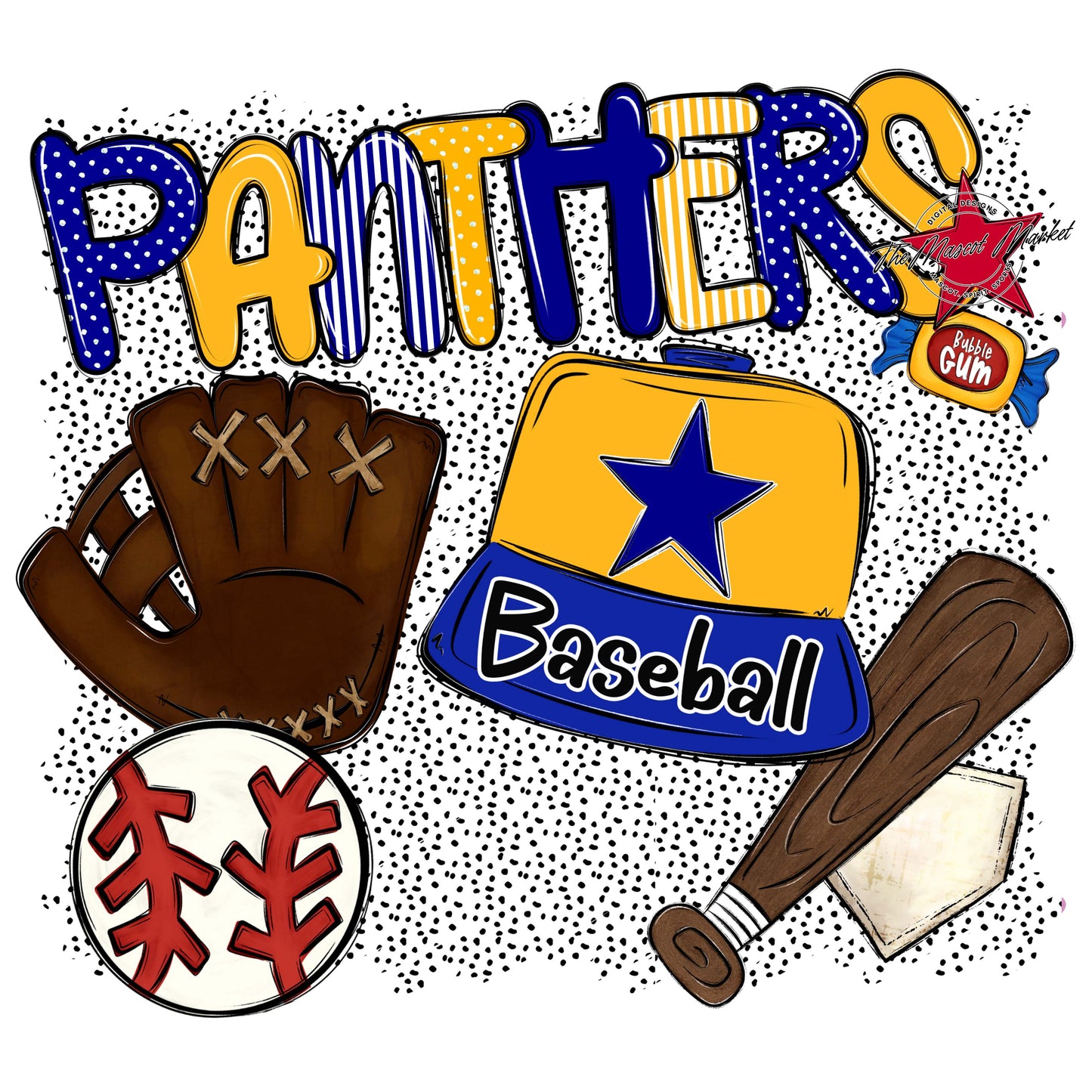 Panthers Baseball Spirit-Blue & Yellow