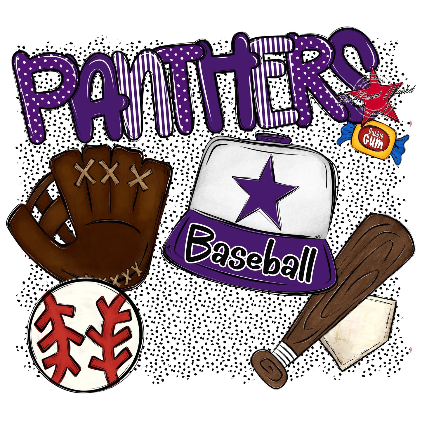 Panthers Baseball Spirit-Purple