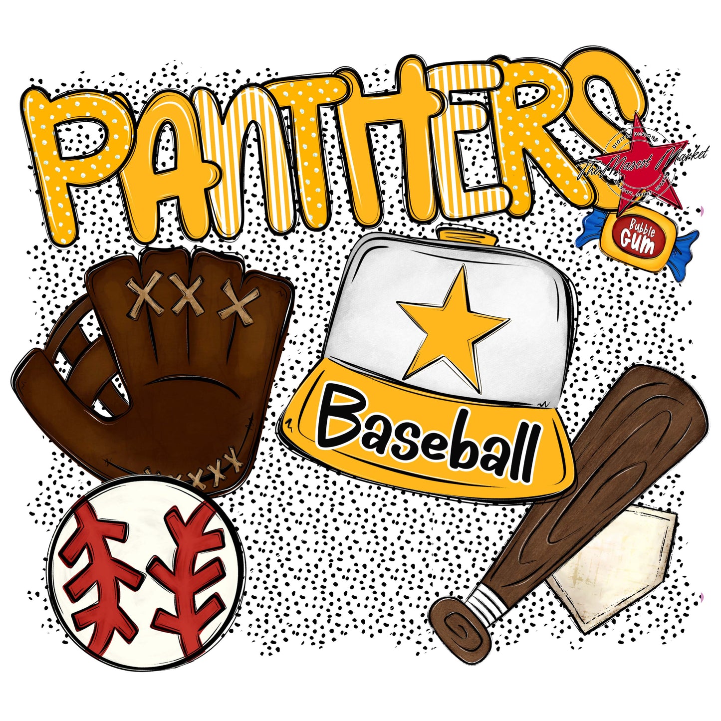 Panthers Baseball Spirit-Yellow