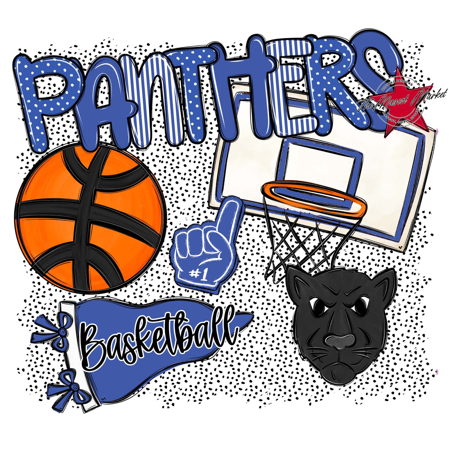 Panthers Basketball Spirit-Off Blue