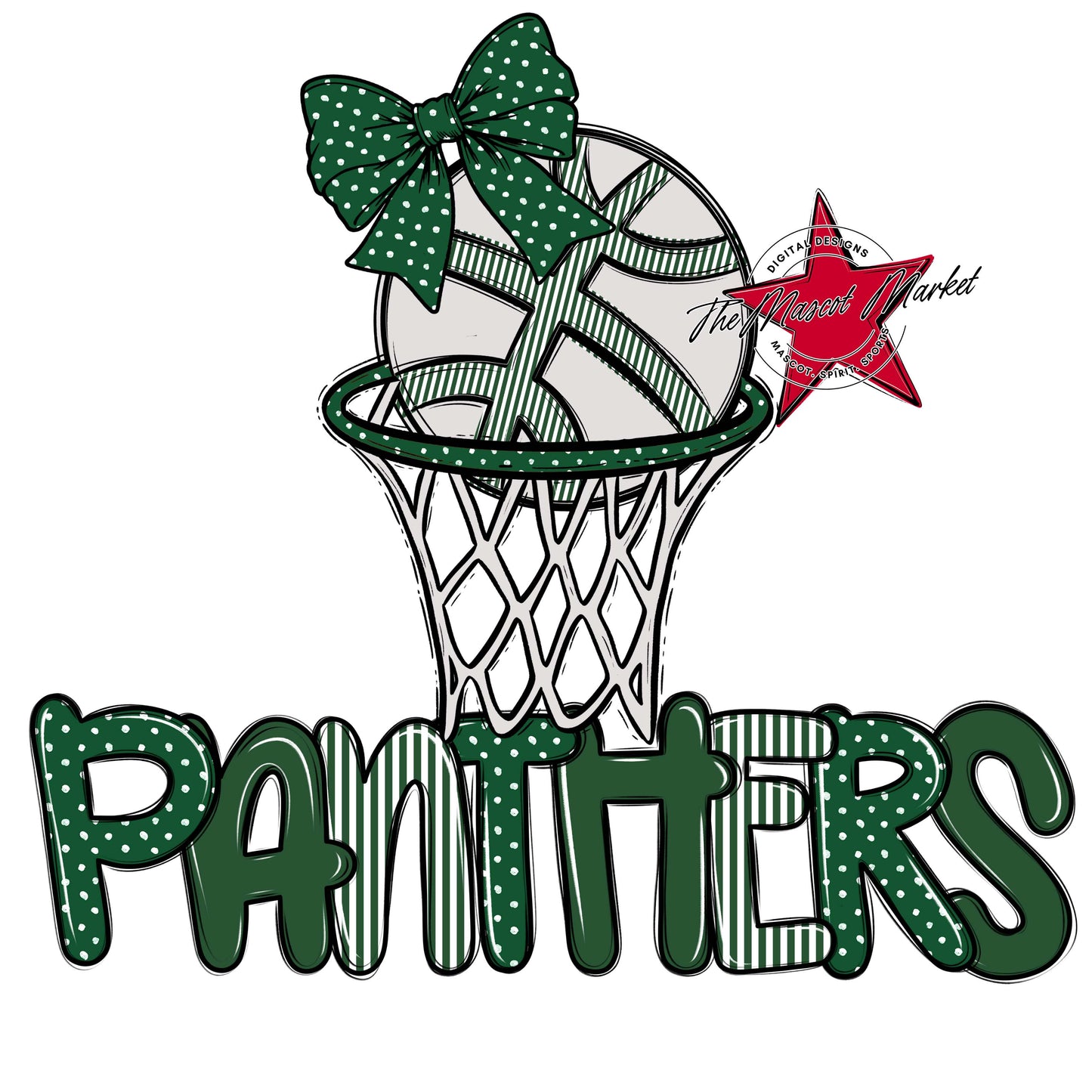 Panthers Basketball Spirit Design-Green