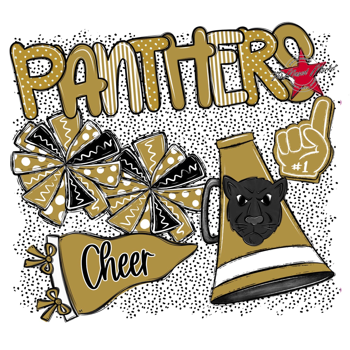Panthers Cheer Spirit-Gold