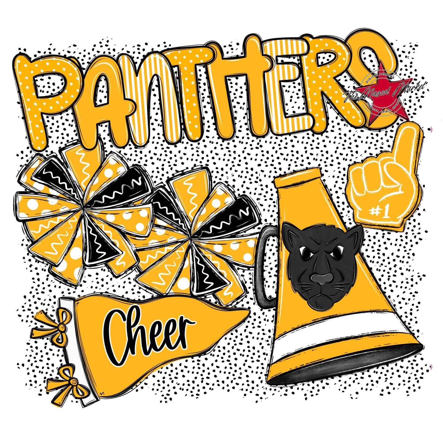 Panthers Cheer Spirit-Yellow