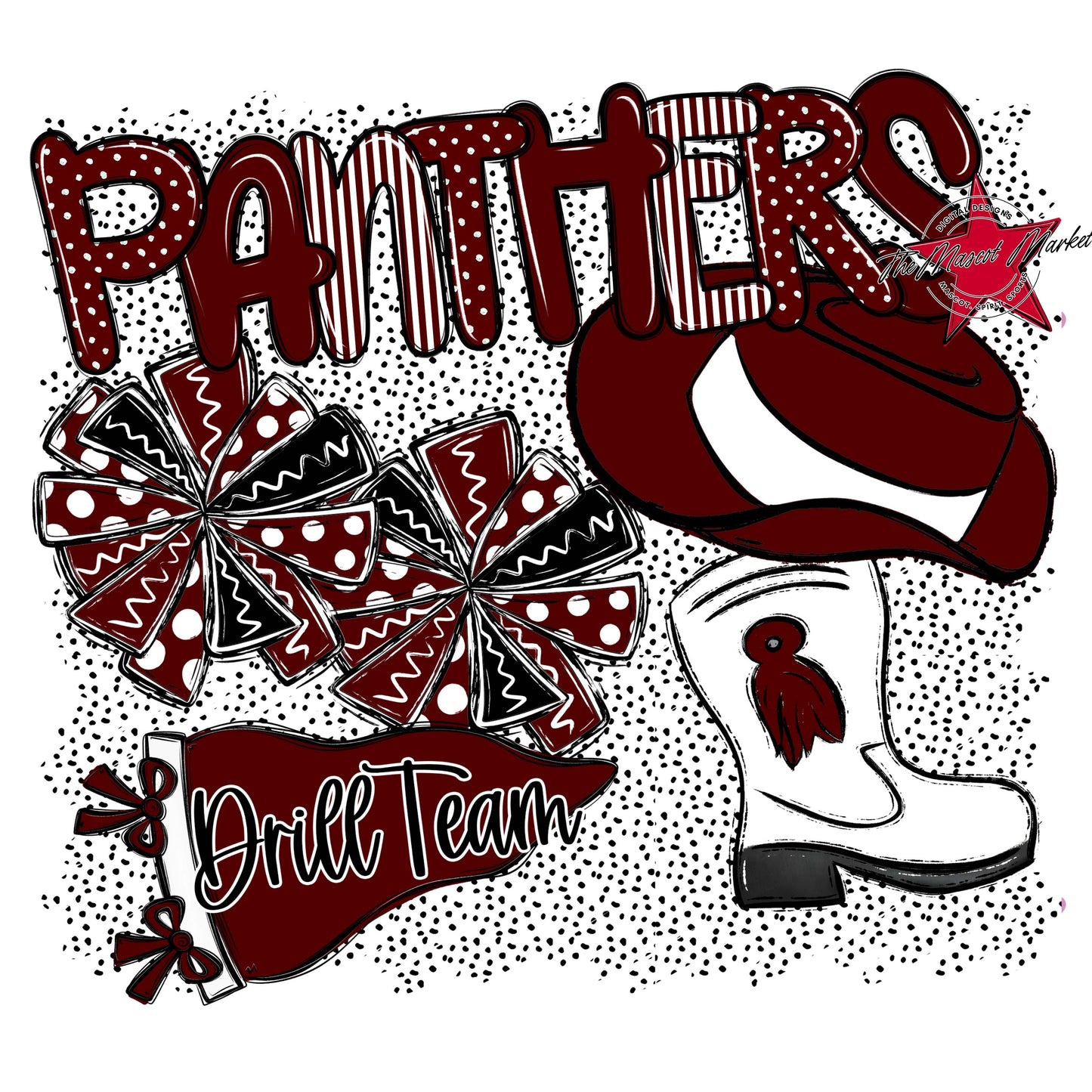 Panthers Drillteam Spirit-Maroon