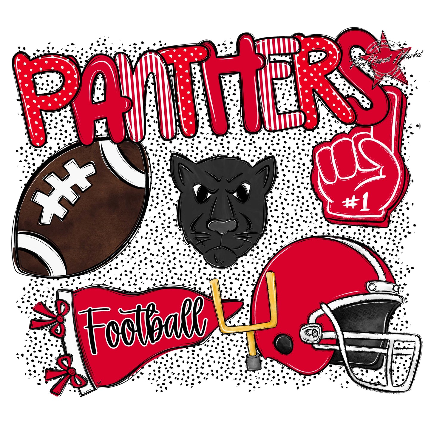 Panthers Football Spirit-Red