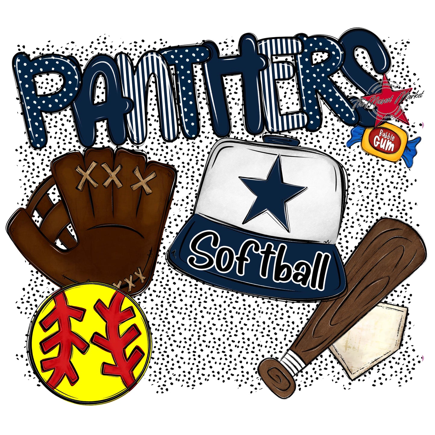 Panthers Softball Spirit-Navy