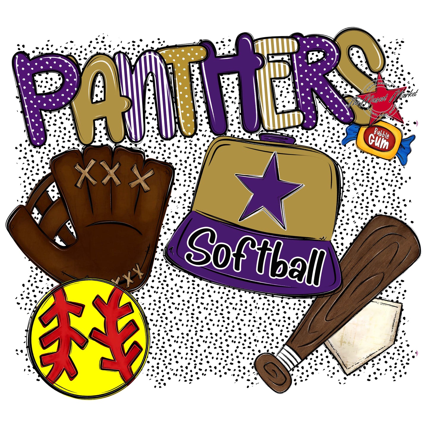 Panthers Softball Spirit-Purple & Gold