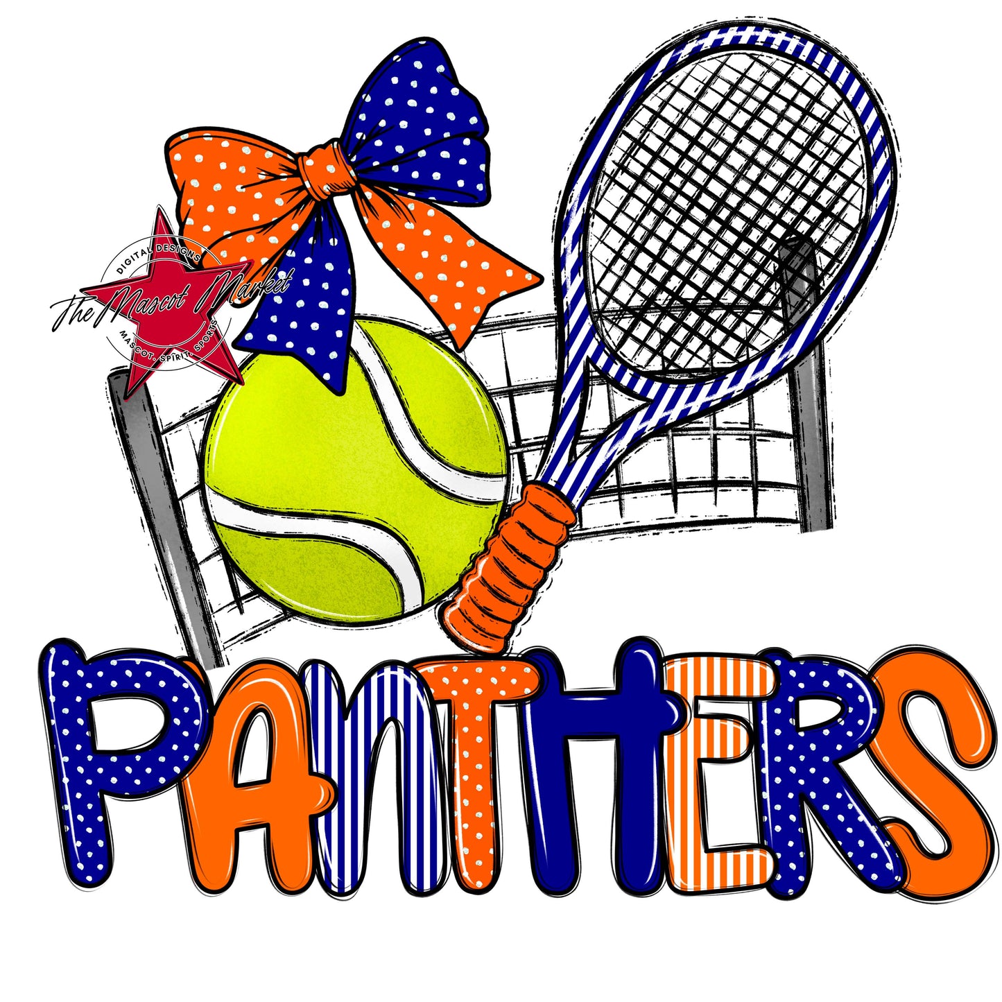 Panthers Tennis Spirit Design-Blue & Orange