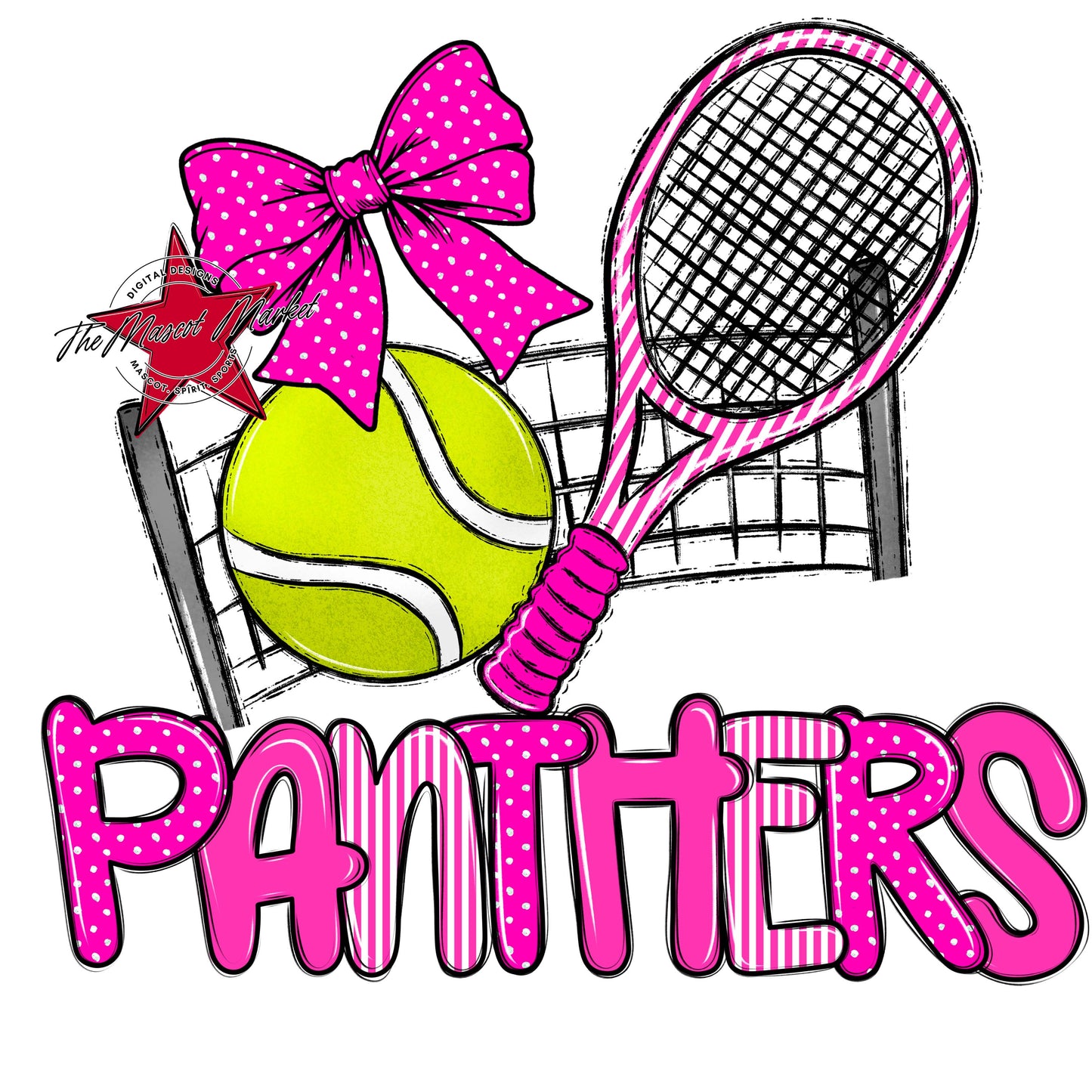 Panthers Tennis Spirit Design-Pink