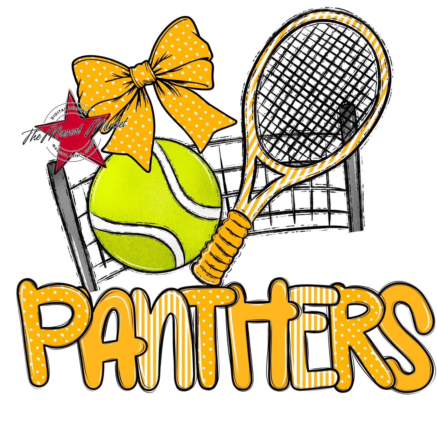Panthers Tennis Spirit Design-Yellow