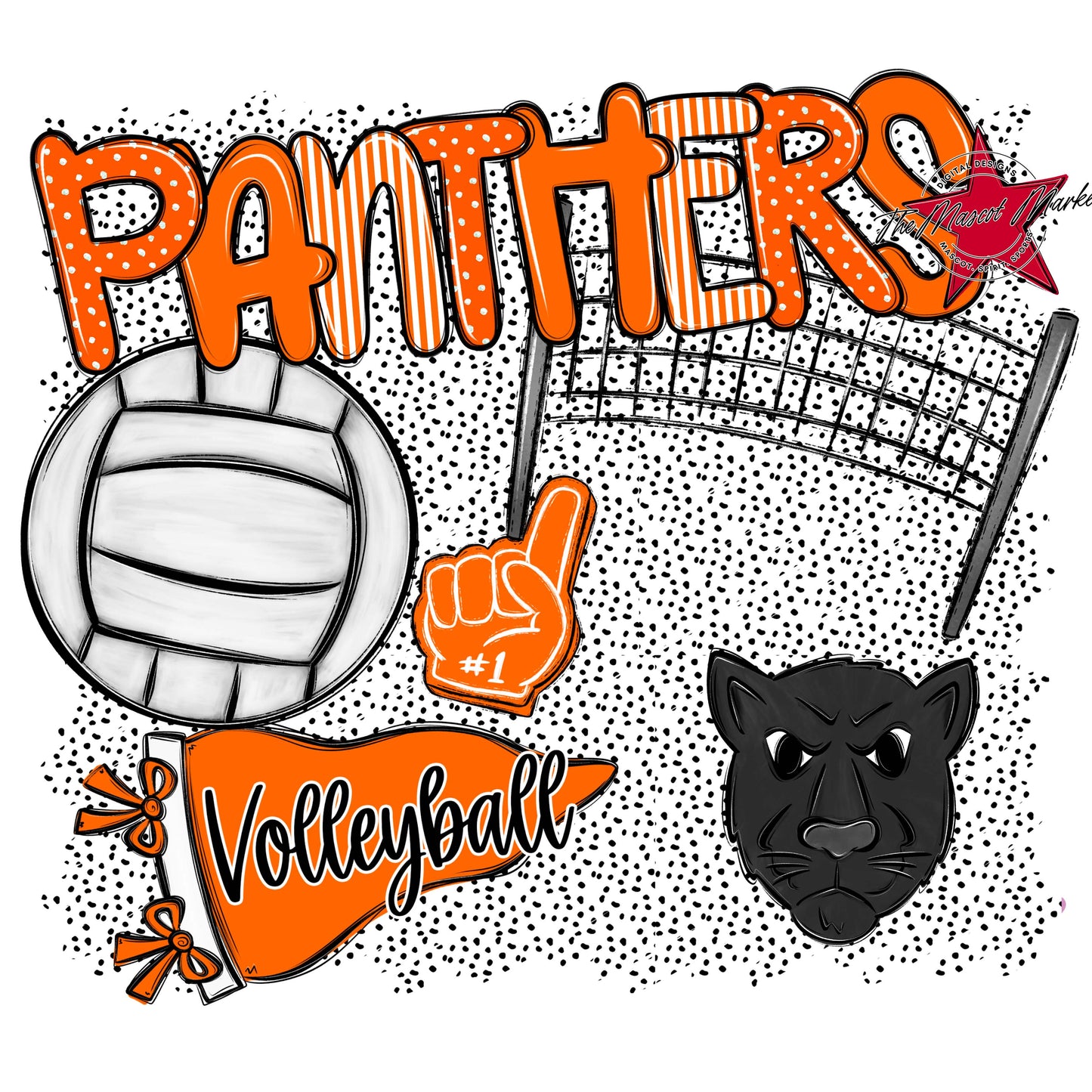 Panthers Volleyball Spirit-Orange