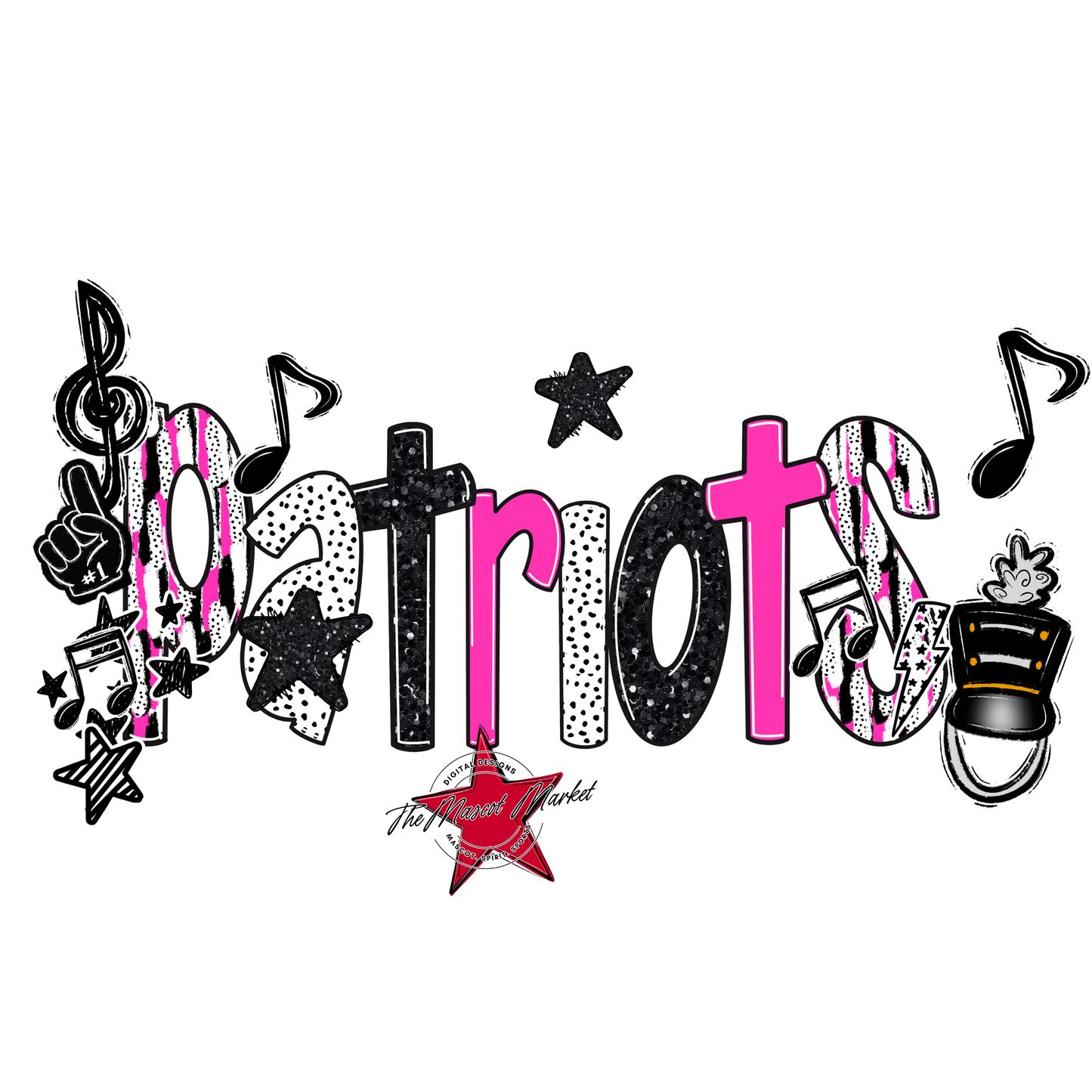 Patriots Band Scrape-Pink