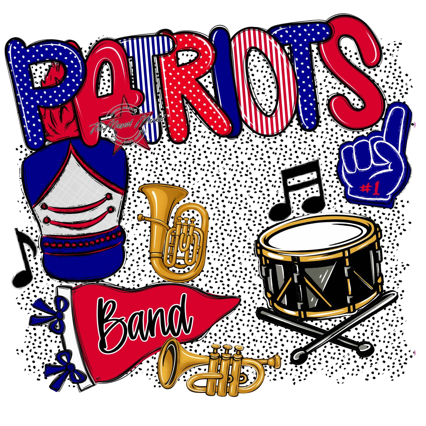Patriots Band Spirit-Blue & Red