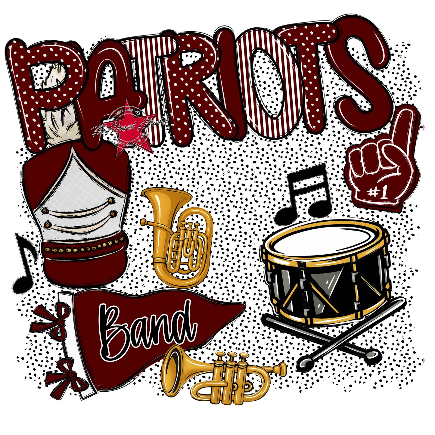 Patriots Band Spirit-Maroon