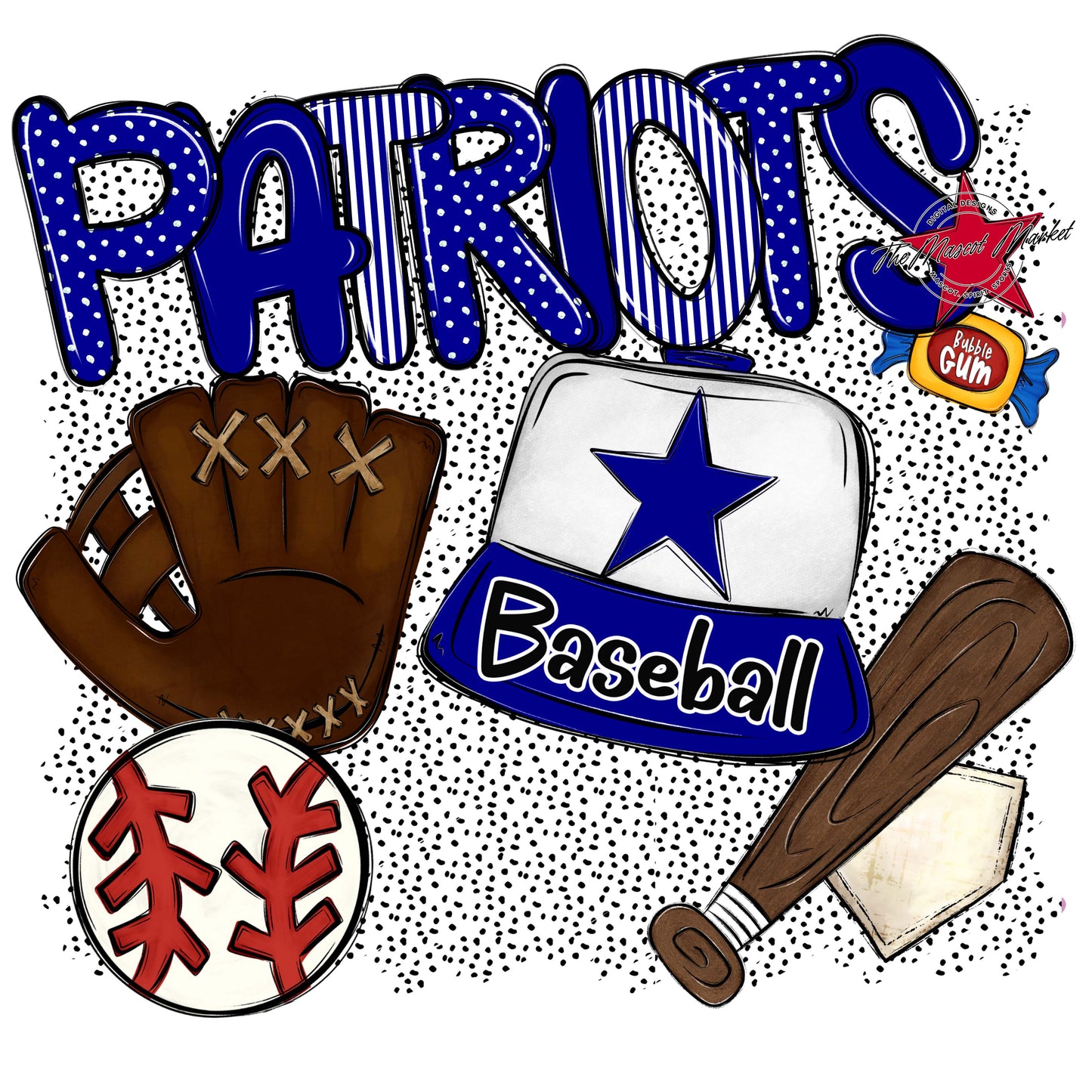 Patriots Baseball Spirit-Blue