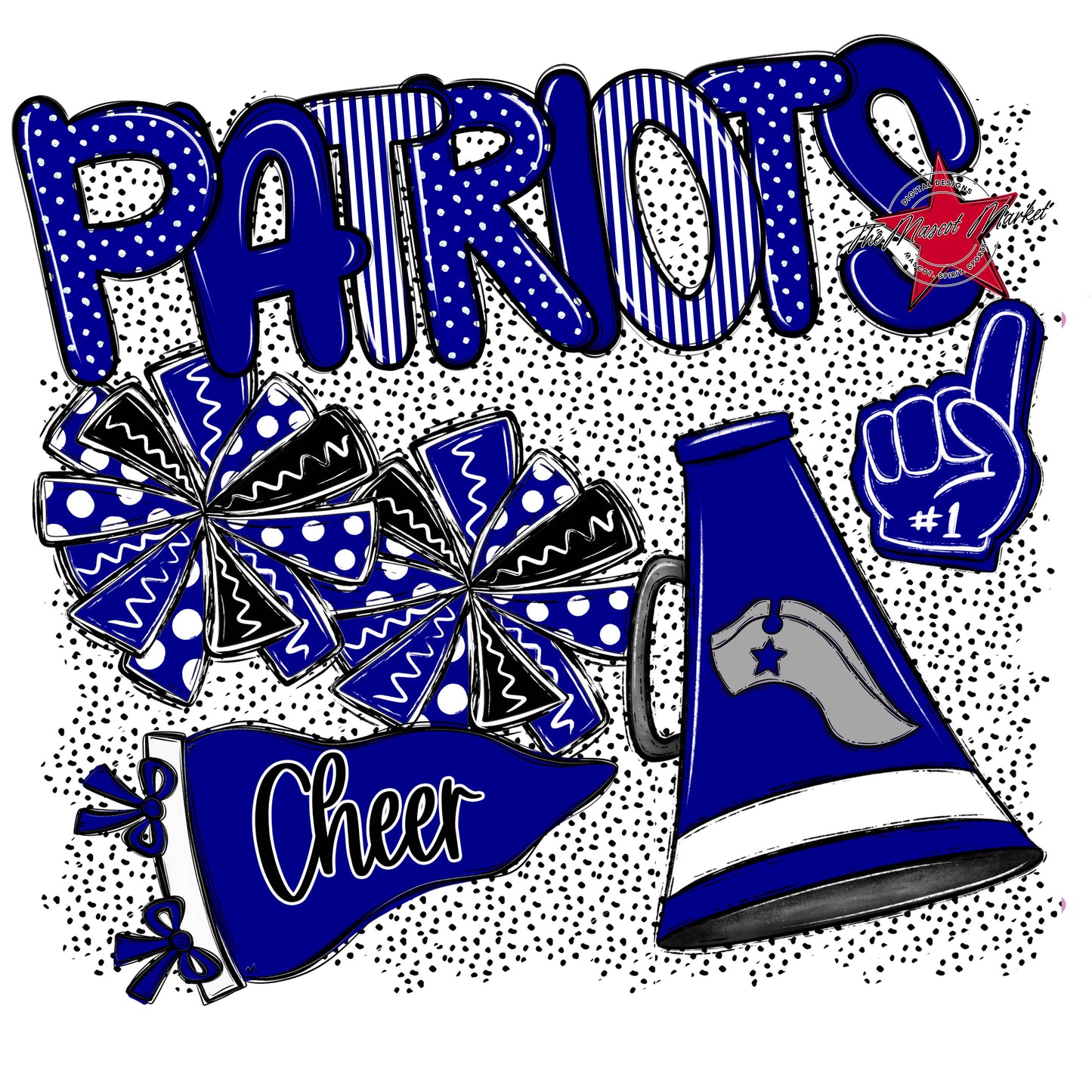 Patriots Cheer Spirit-Blue