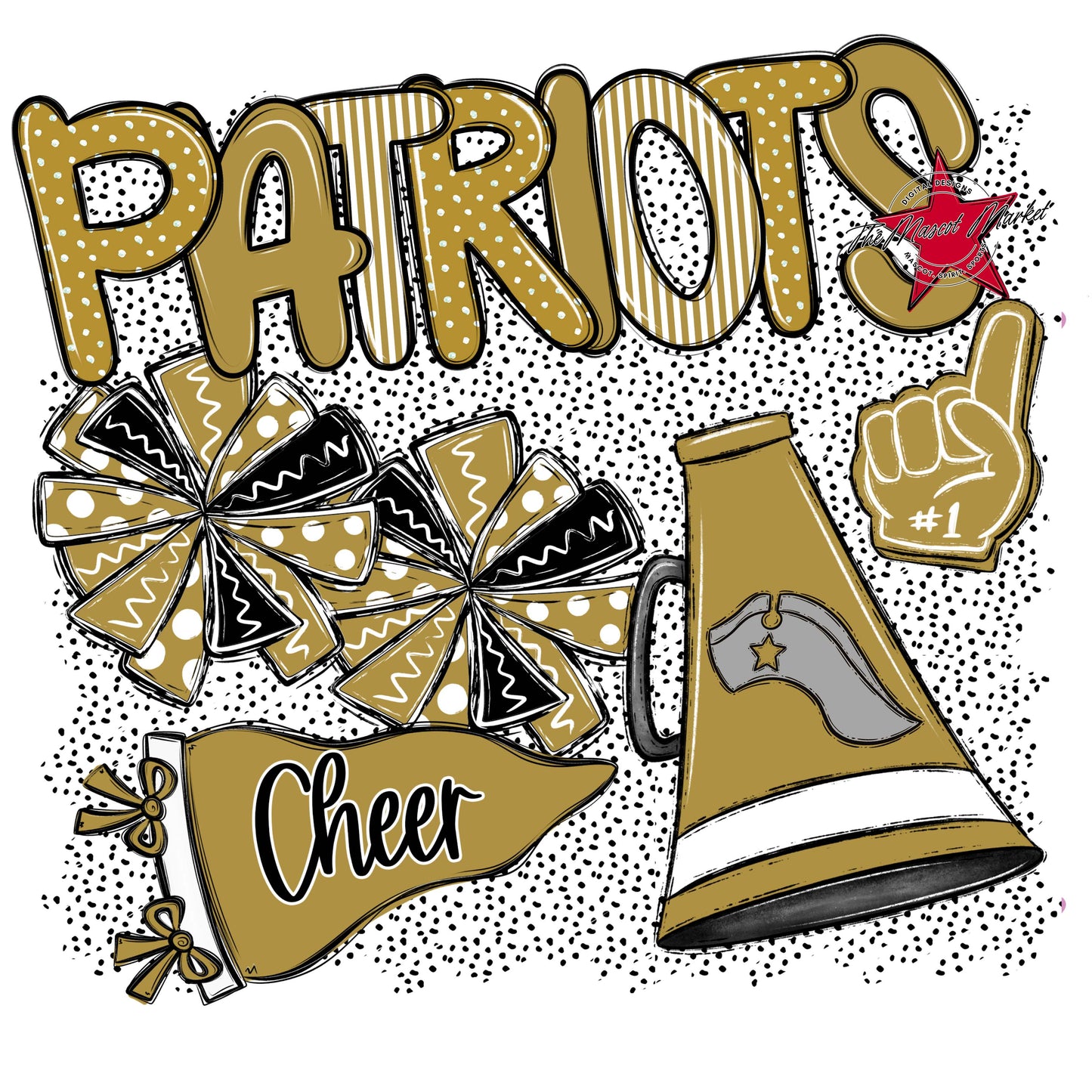 Patriots Cheer Spirit-Gold