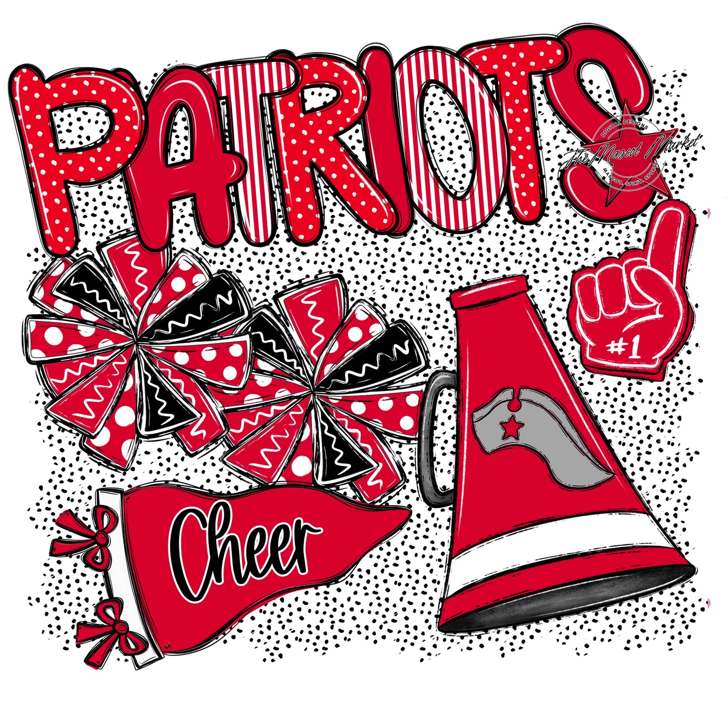 Patriots Cheer Spirit-Red