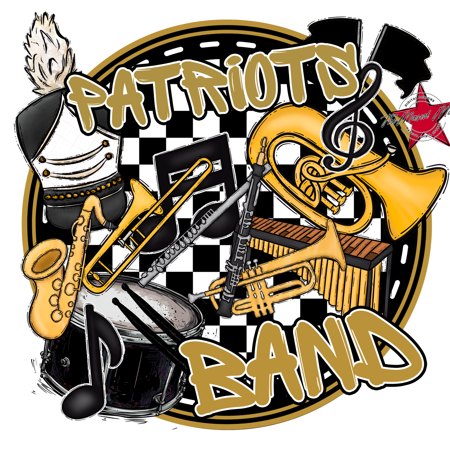 Patriots Circle Band Design-Gold