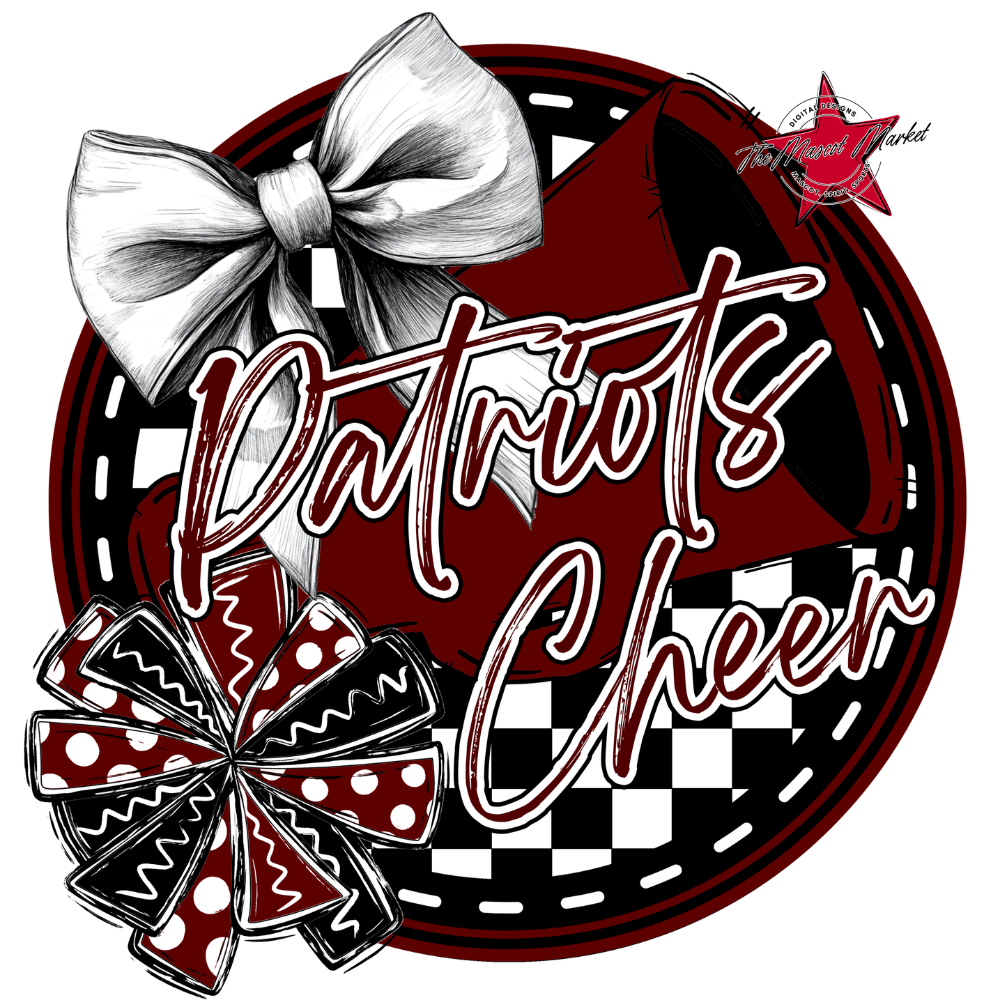 Patriots Circle Cheer Design-Maroon