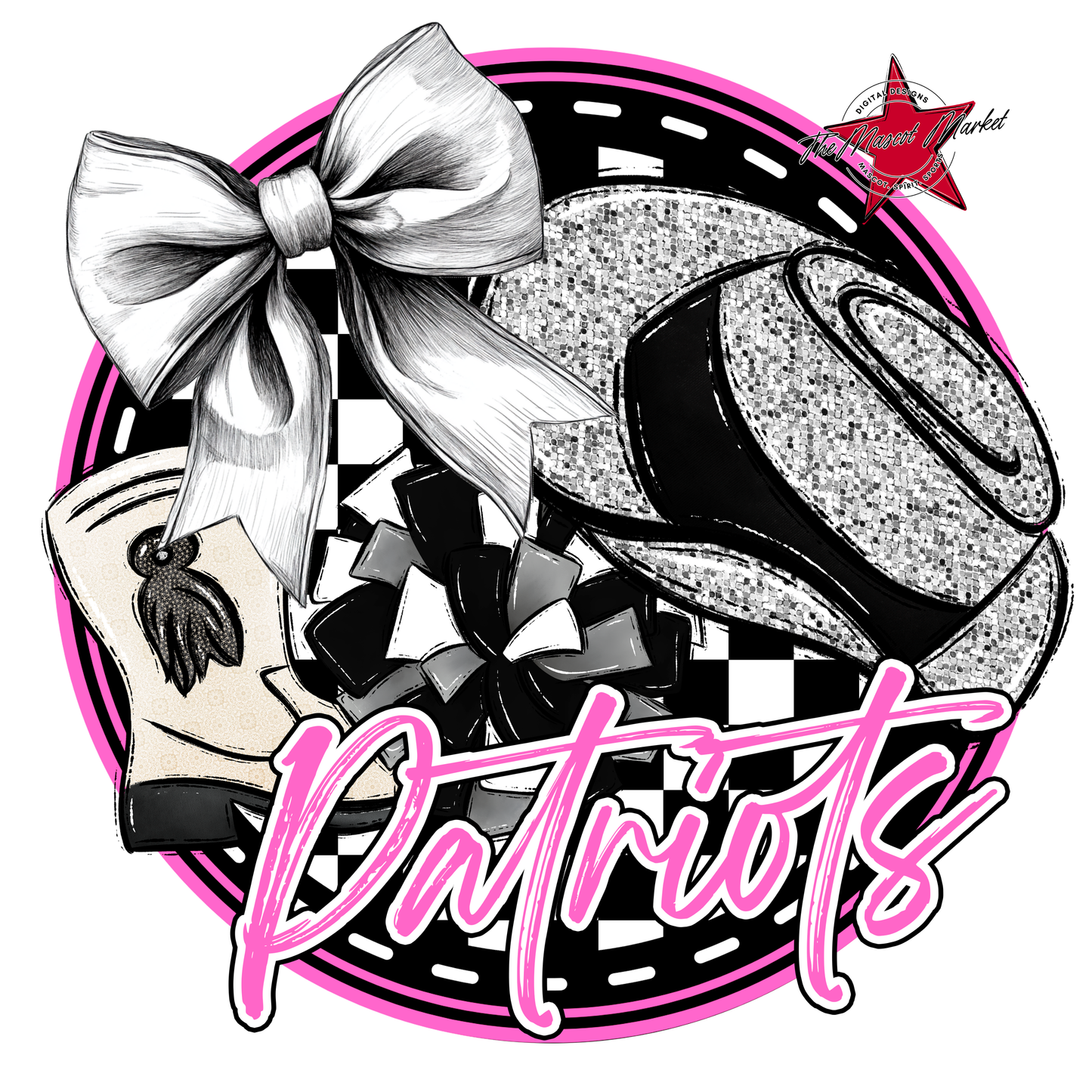 Patriots Circle Drillteam Design-Baby Pink