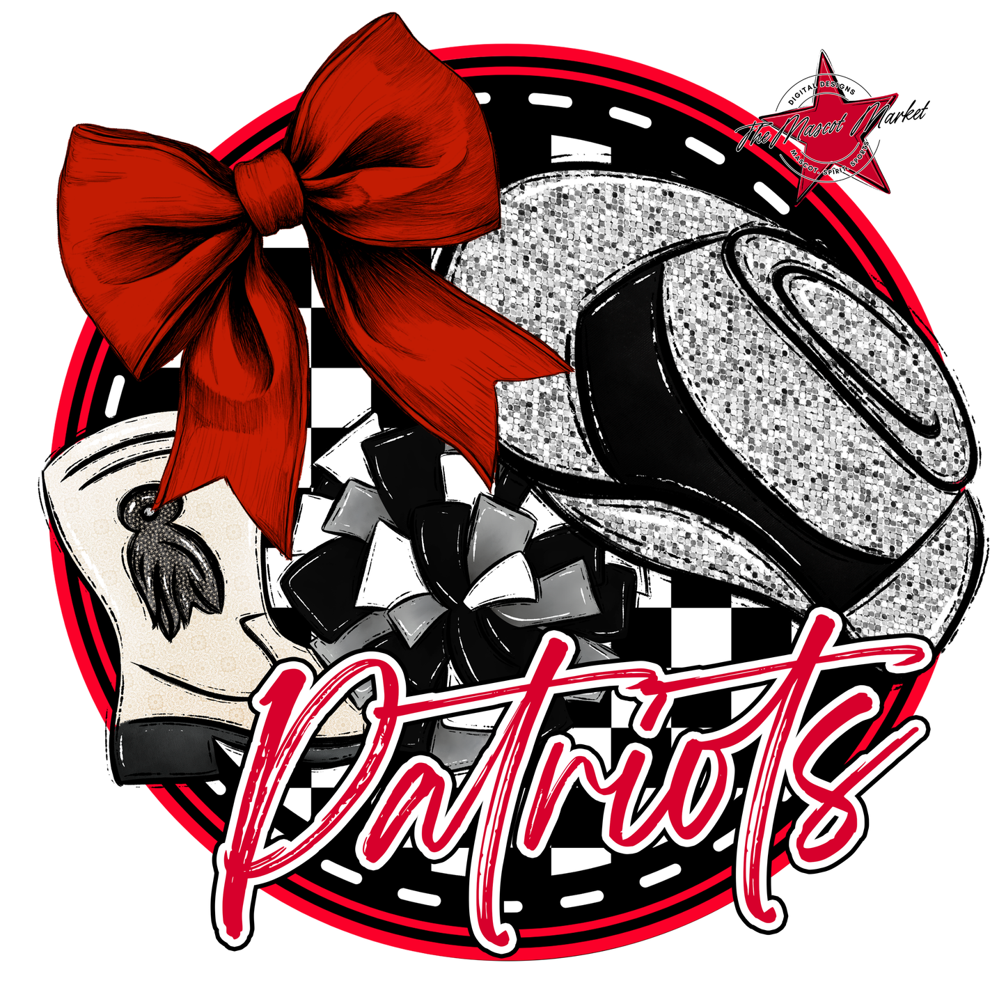 Patriots Circle Drillteam Design-Red