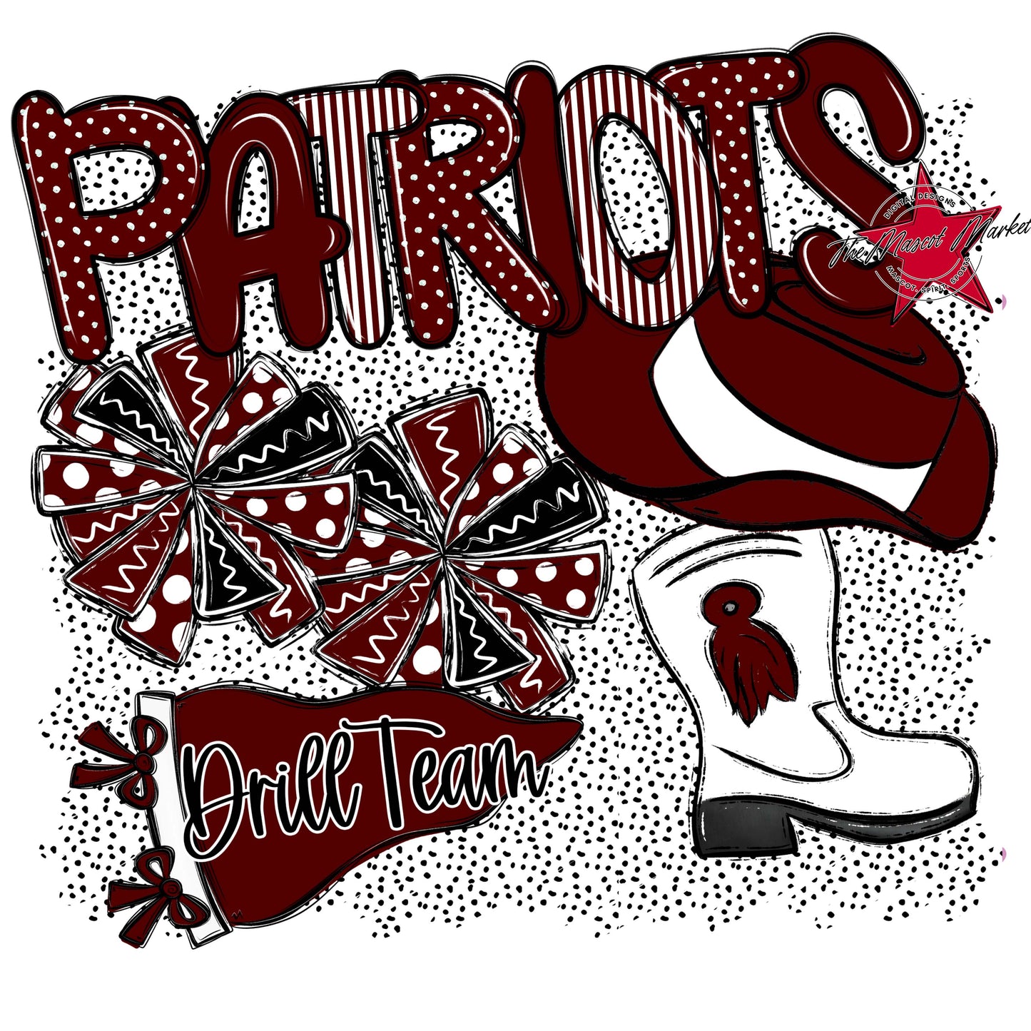 Patriots Drillteam Spirit-Maroon