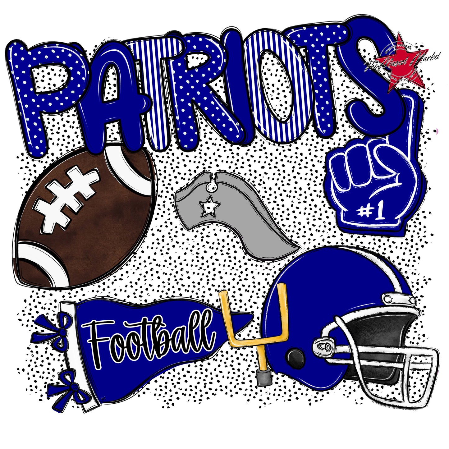 Patriots Football Spirit-Blue