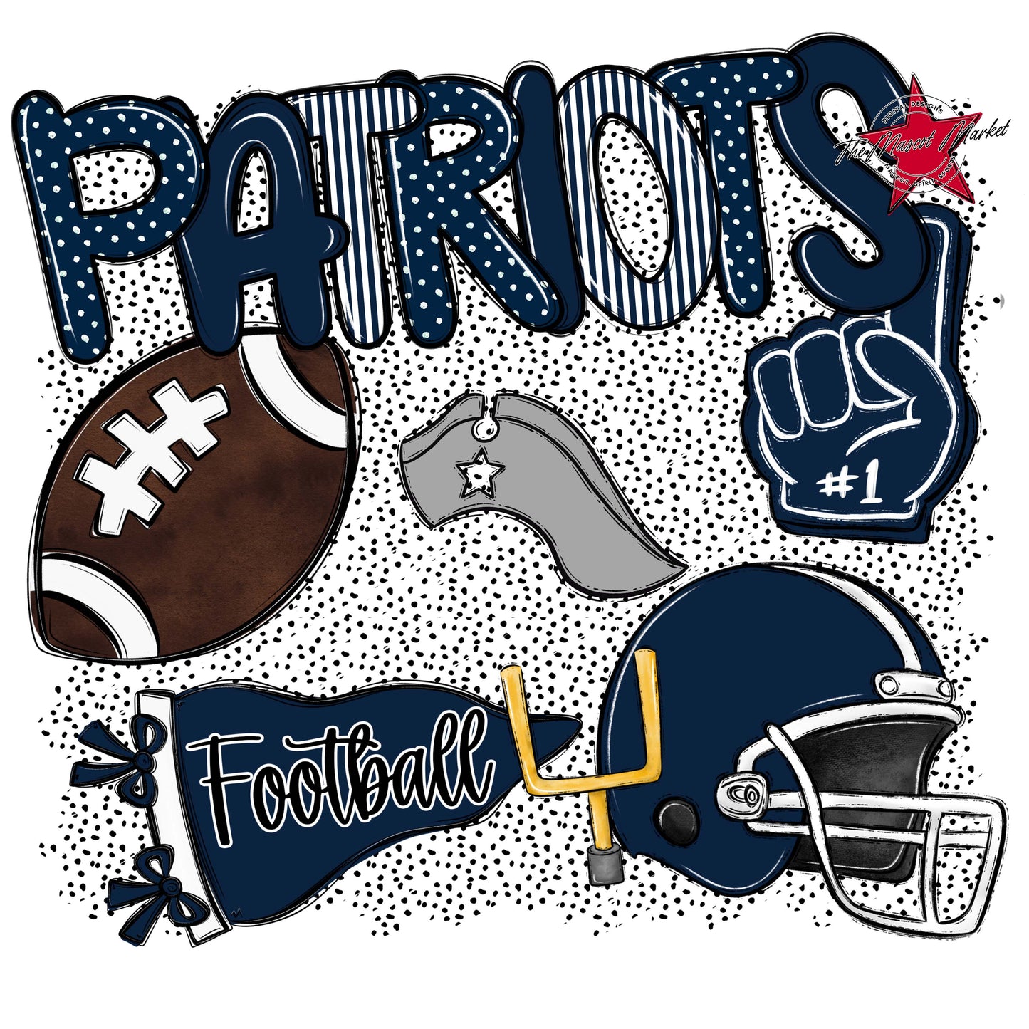 Patriots Football Spirit-Navy