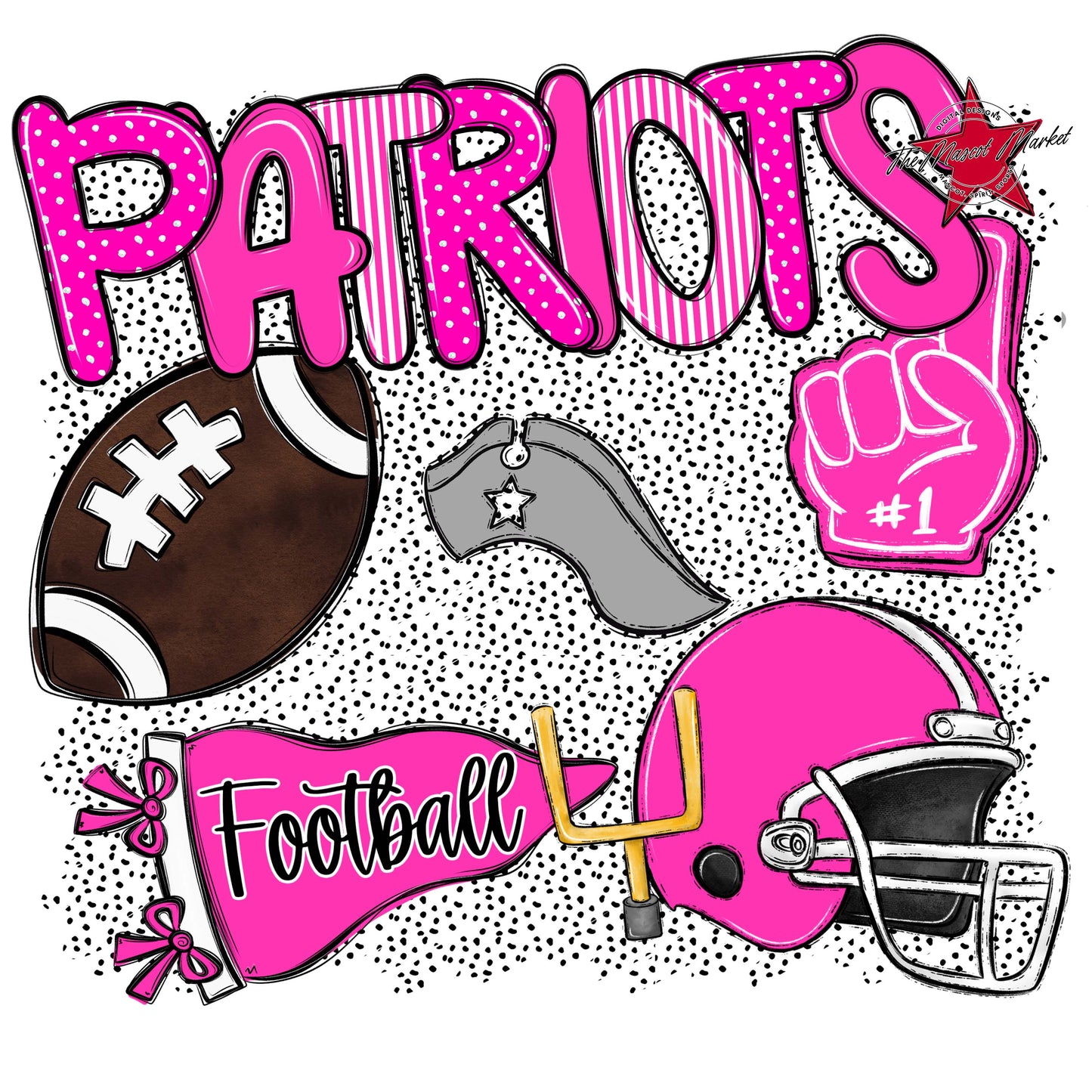 Patriots Football Spirit-Pink