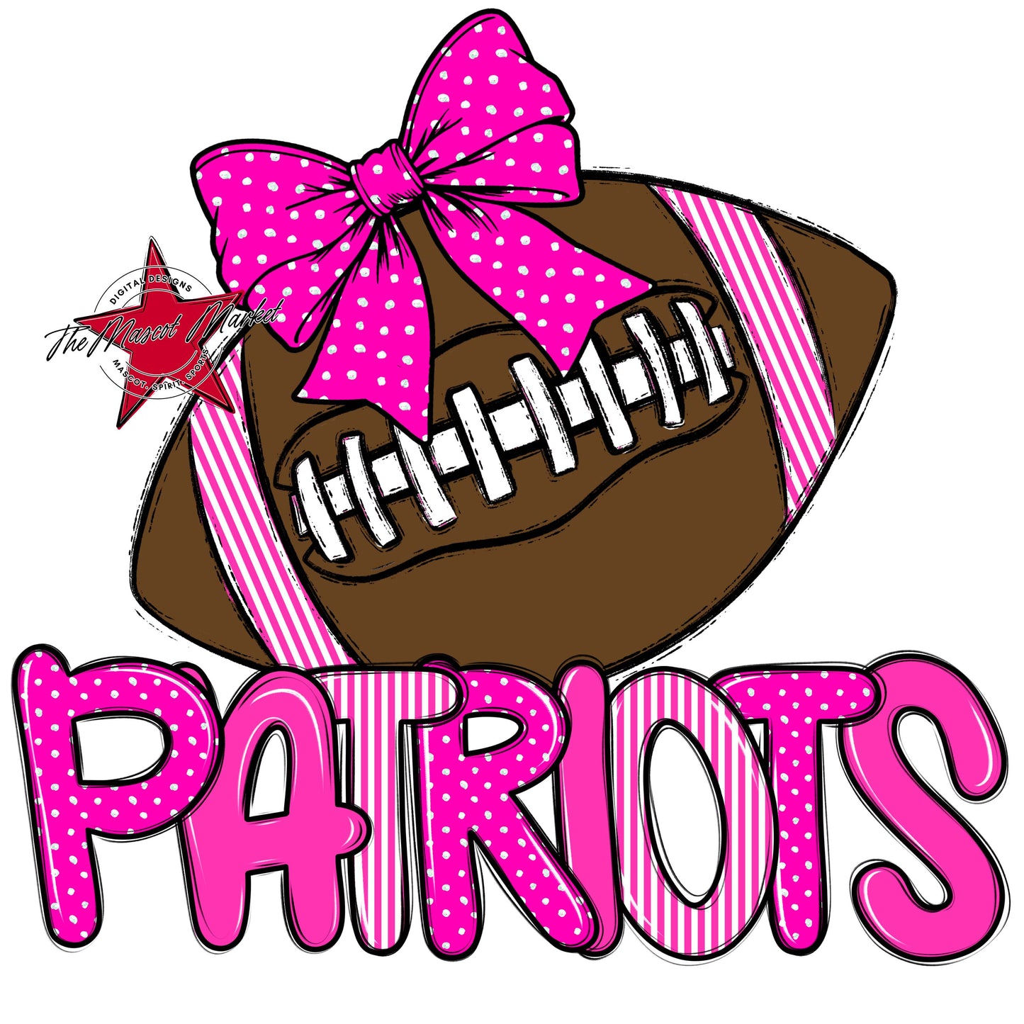 Patriots Football Spirit Design-Pink