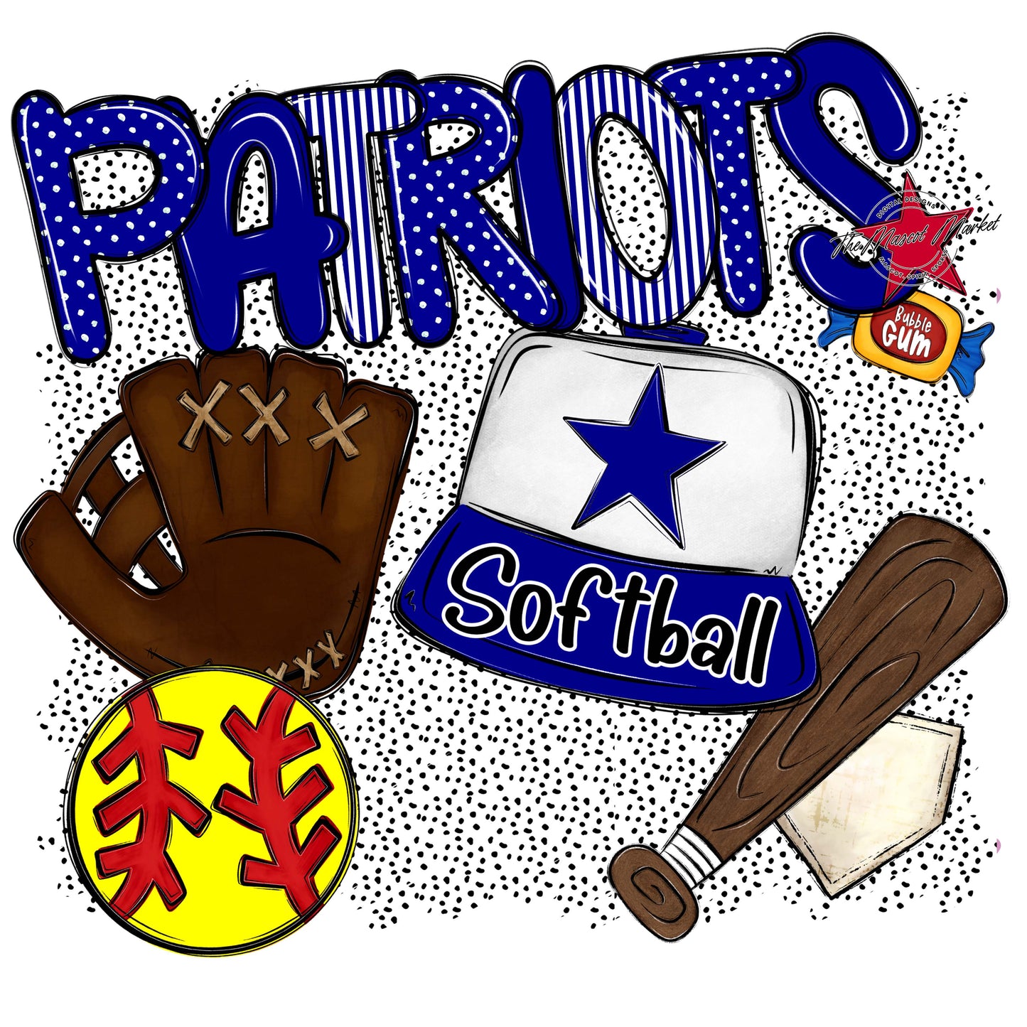 Patriots Softball Spirit-Blue