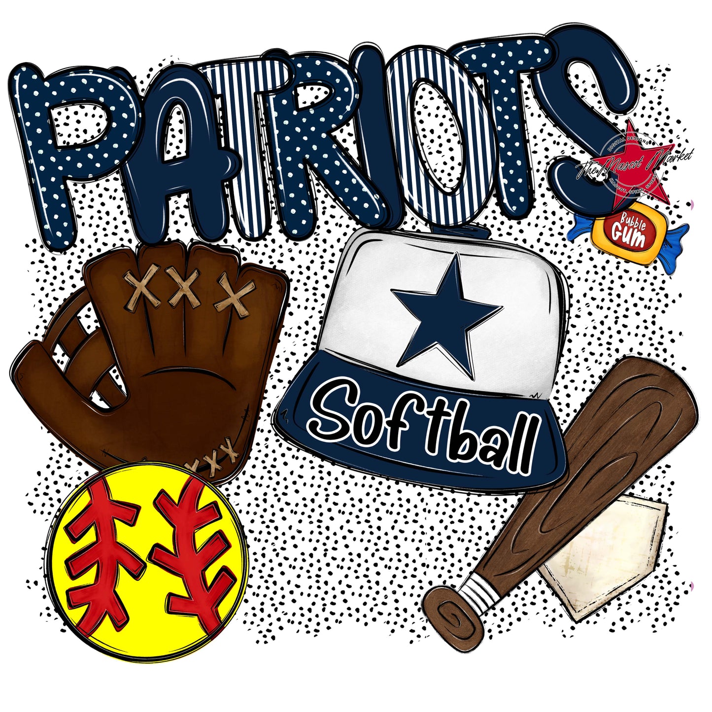 Patriots Softball Spirit-Navy