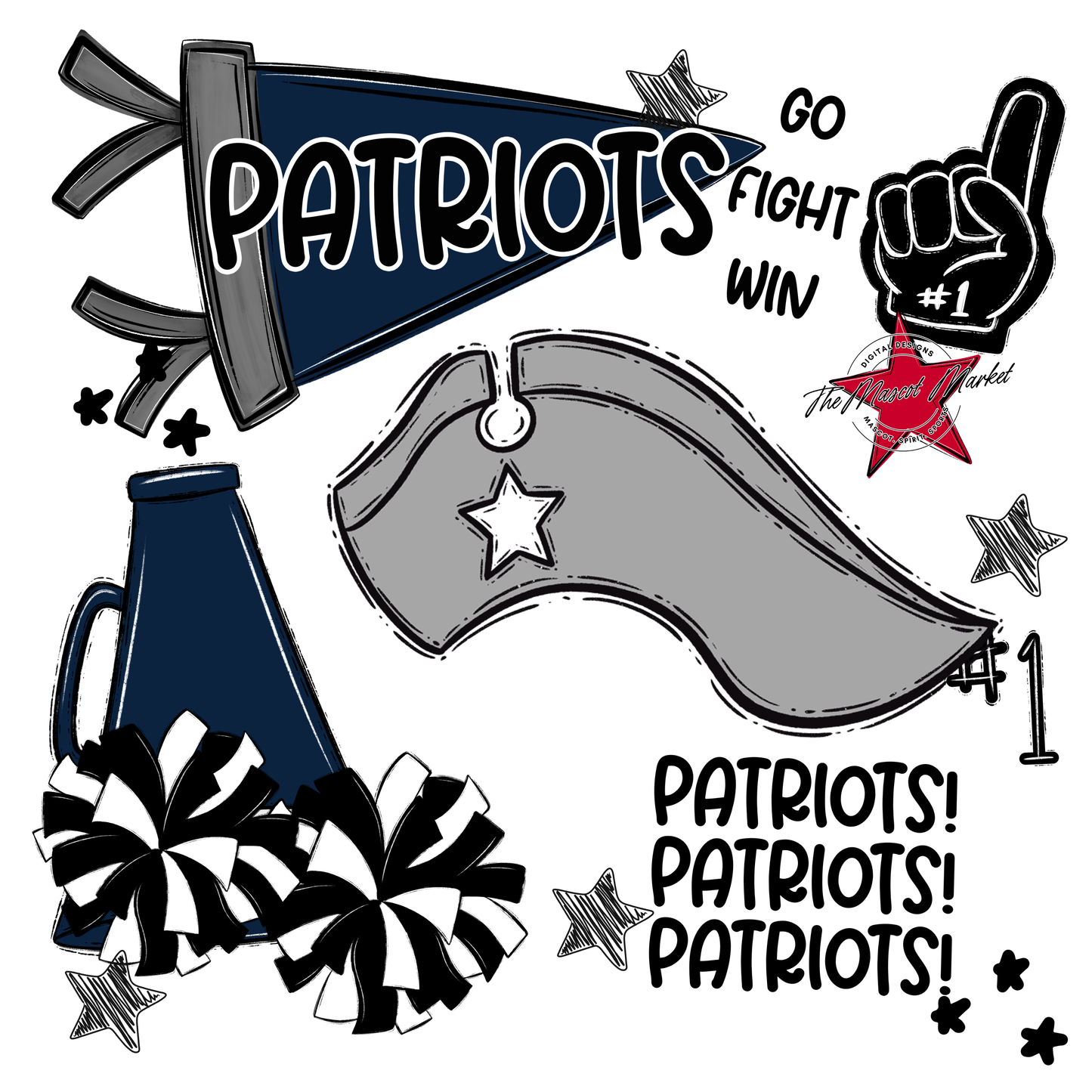 Patriots Spirit Design-Navy
