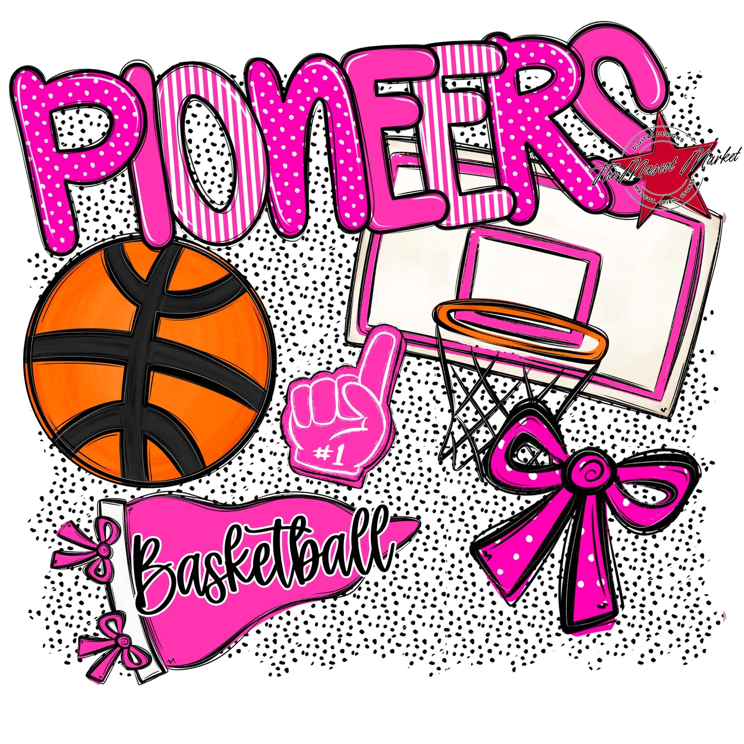 Pioneers Basketball Spirit-Pink