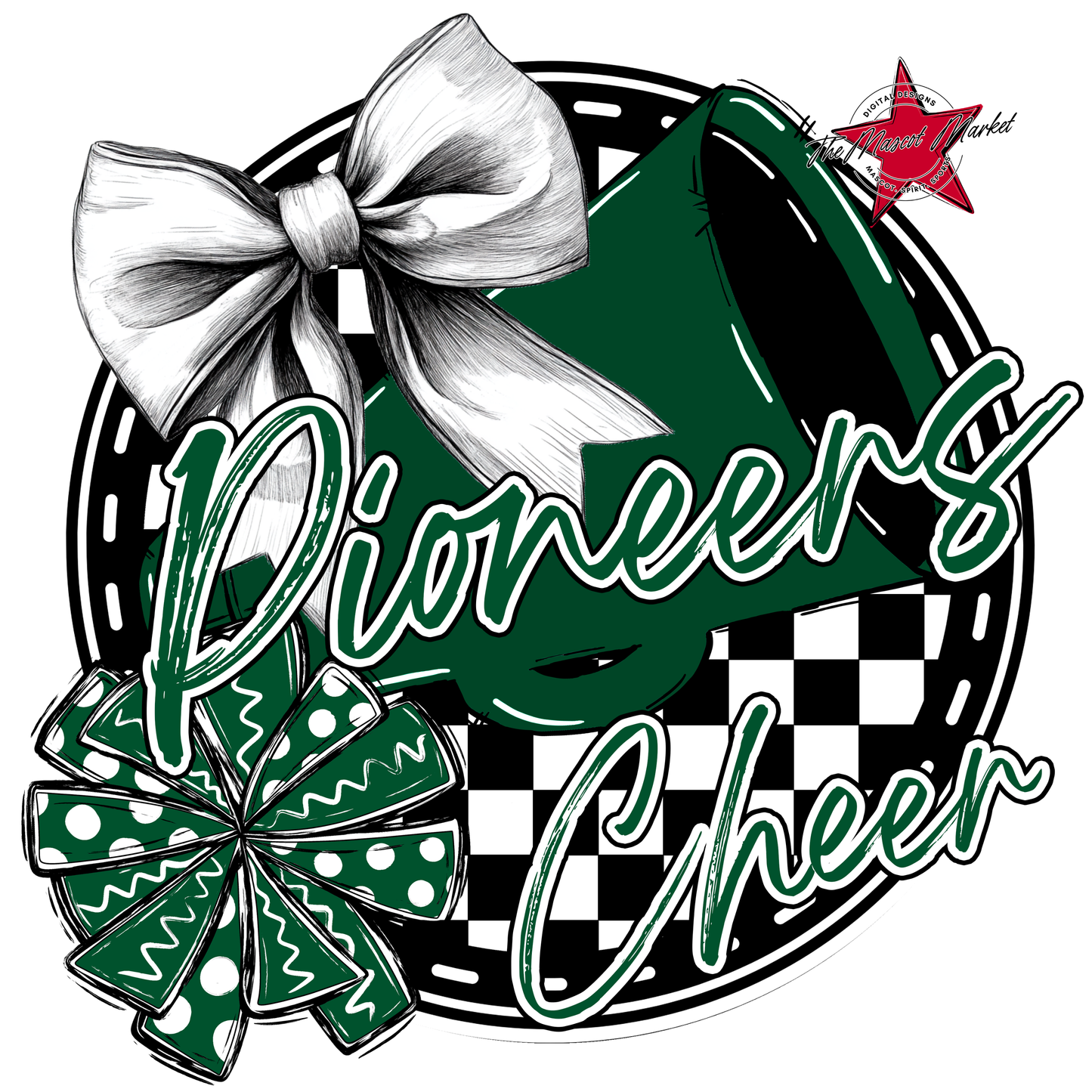 Pioneers Circle Cheer Design-Green
