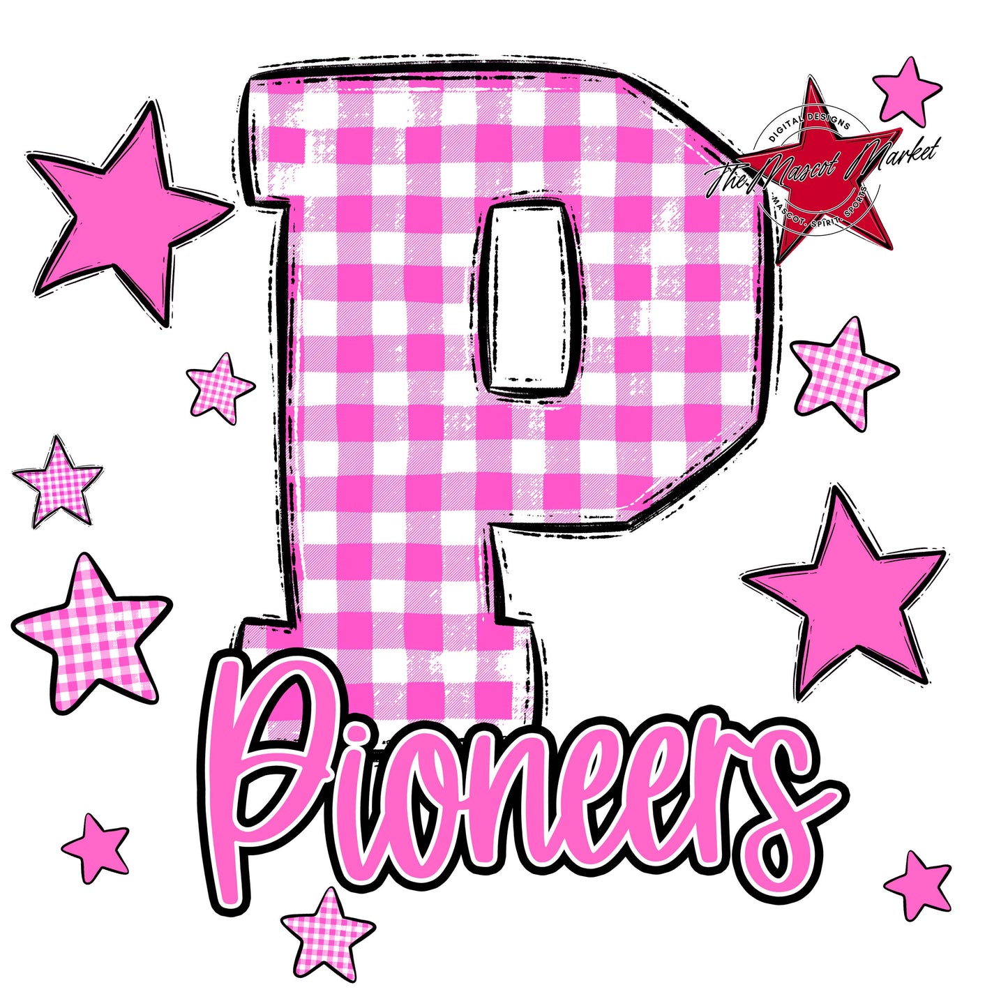 Pioneers Plaid Star Design-Baby Pink