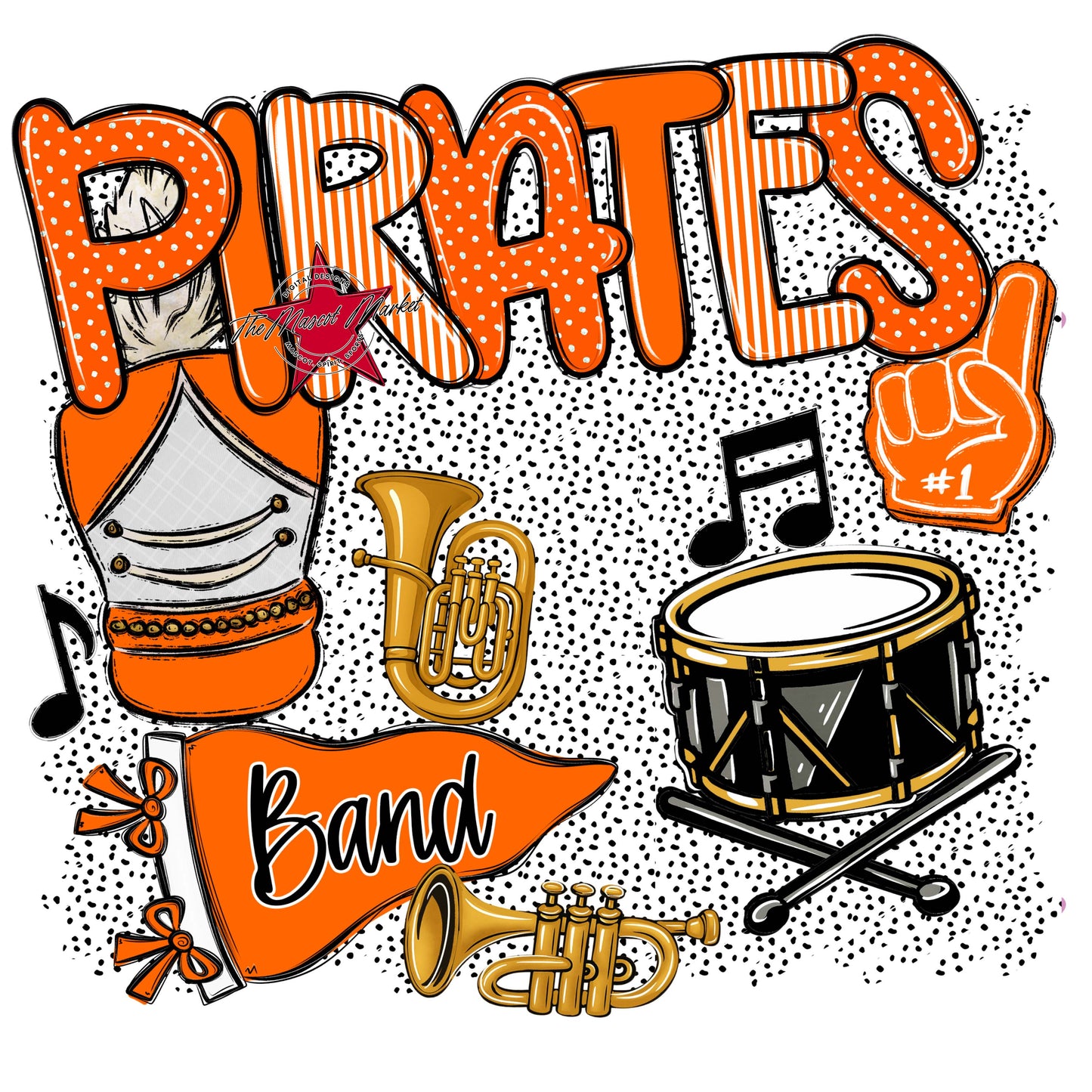 Pirates Band Spirit-Orange