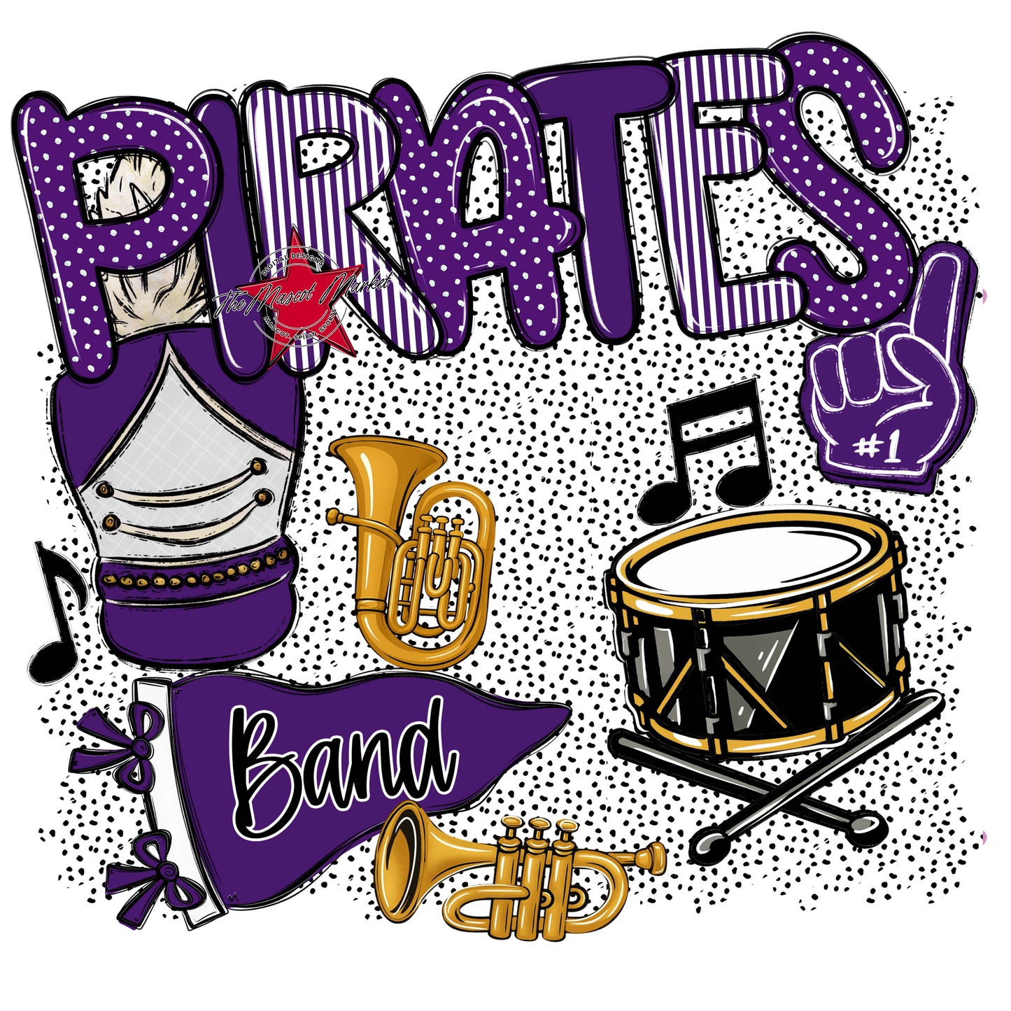 Pirates Band Spirit-Purple