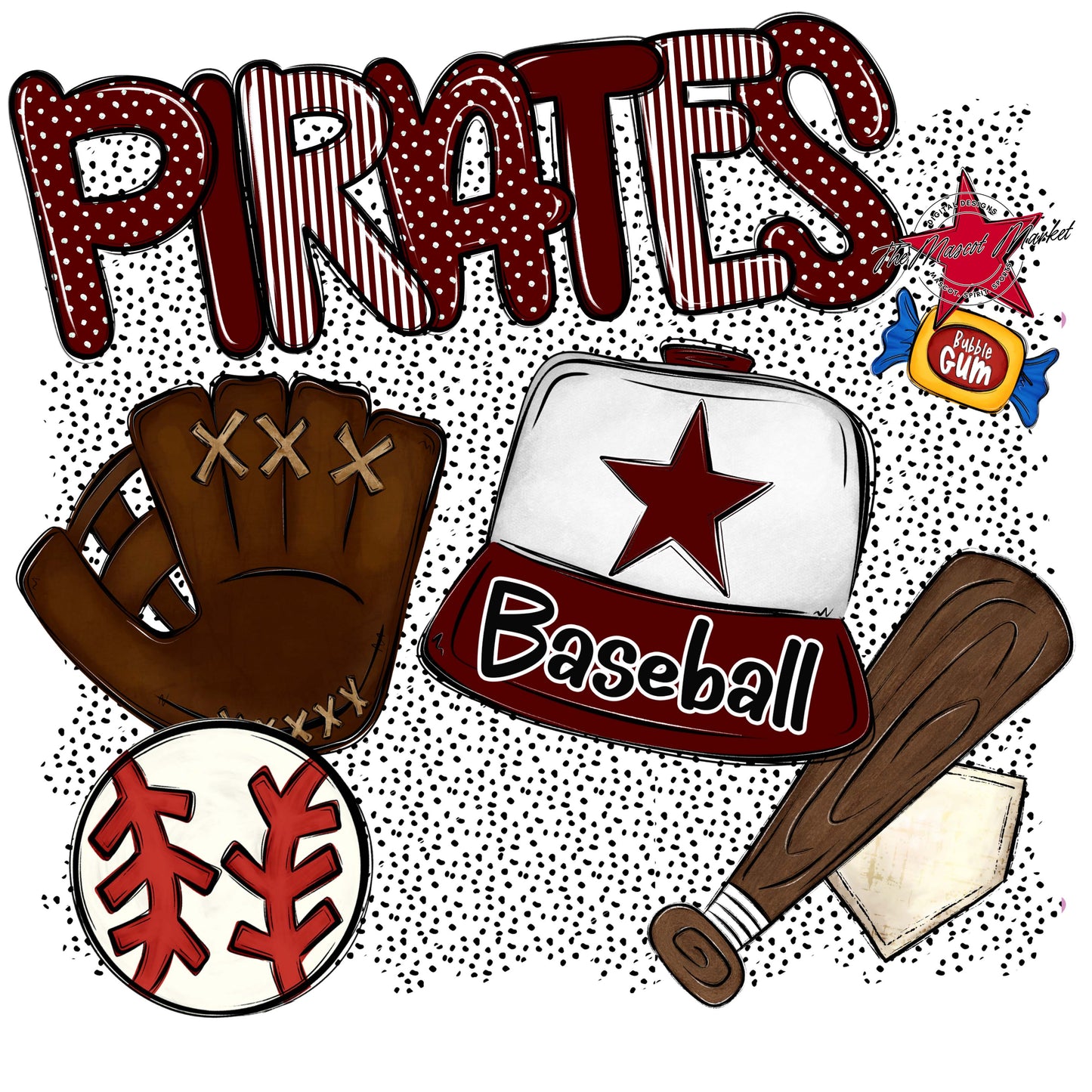 Pirates Baseball Spirit-Maroon