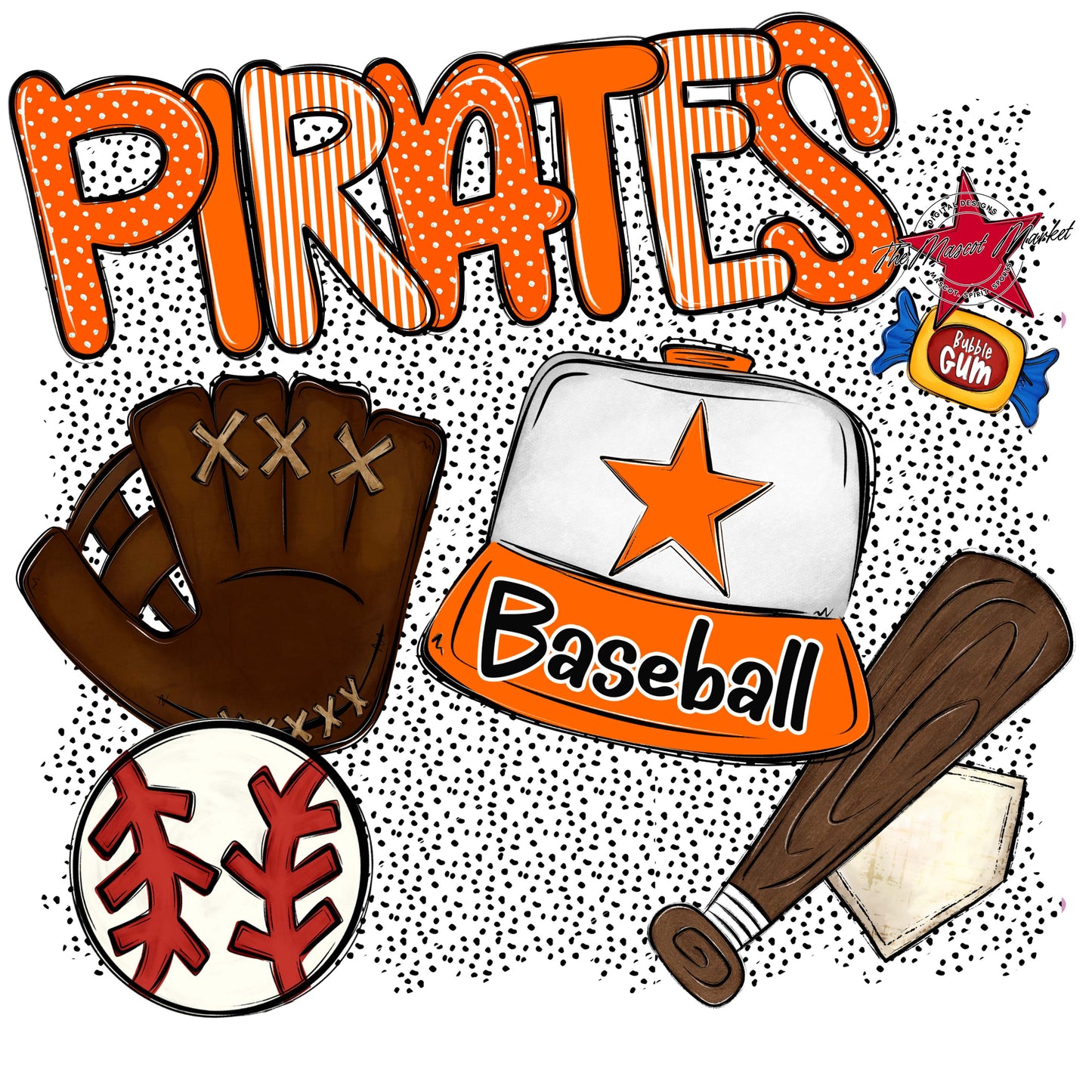 Pirates Baseball Spirit-Orange