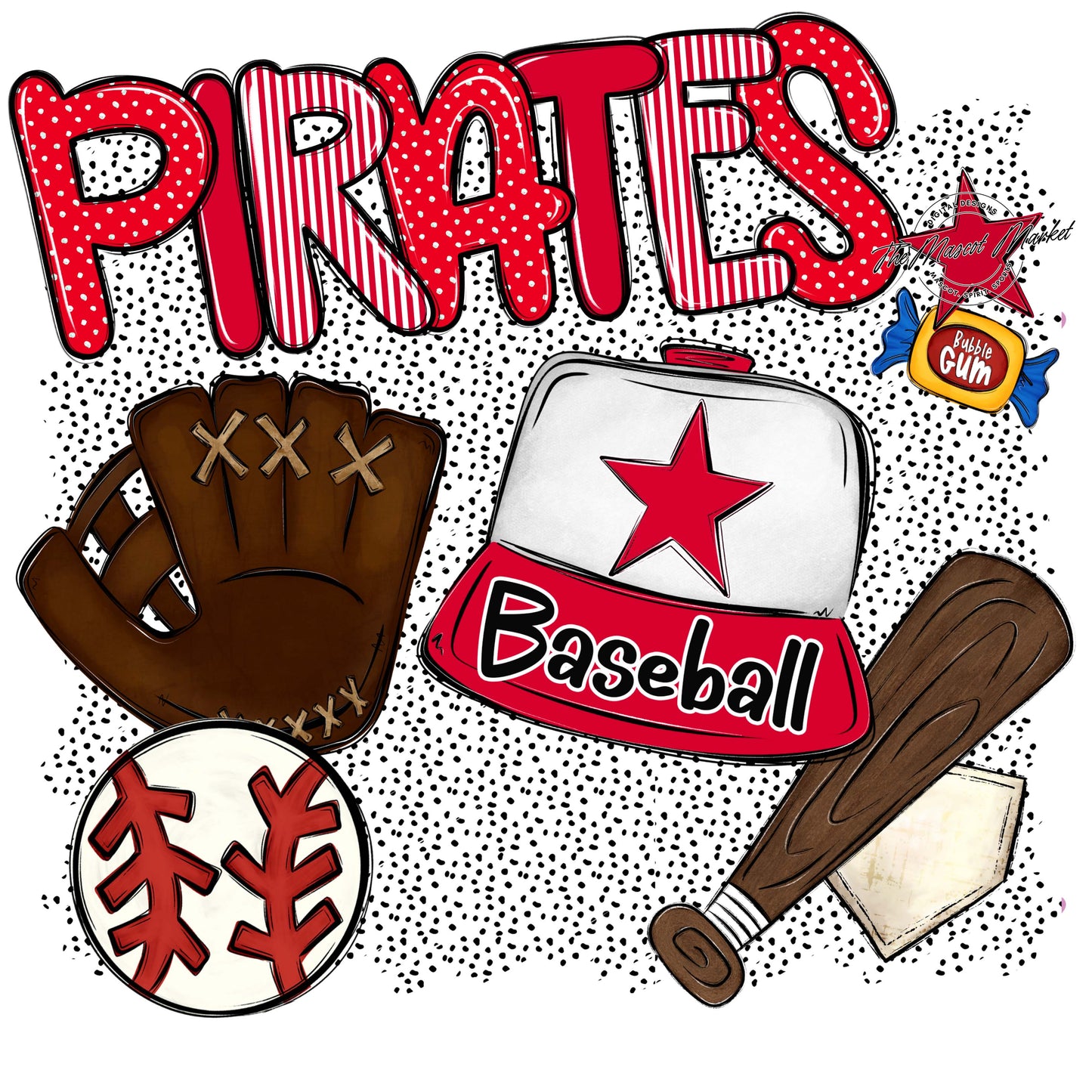 Pirates Baseball Spirit-Red