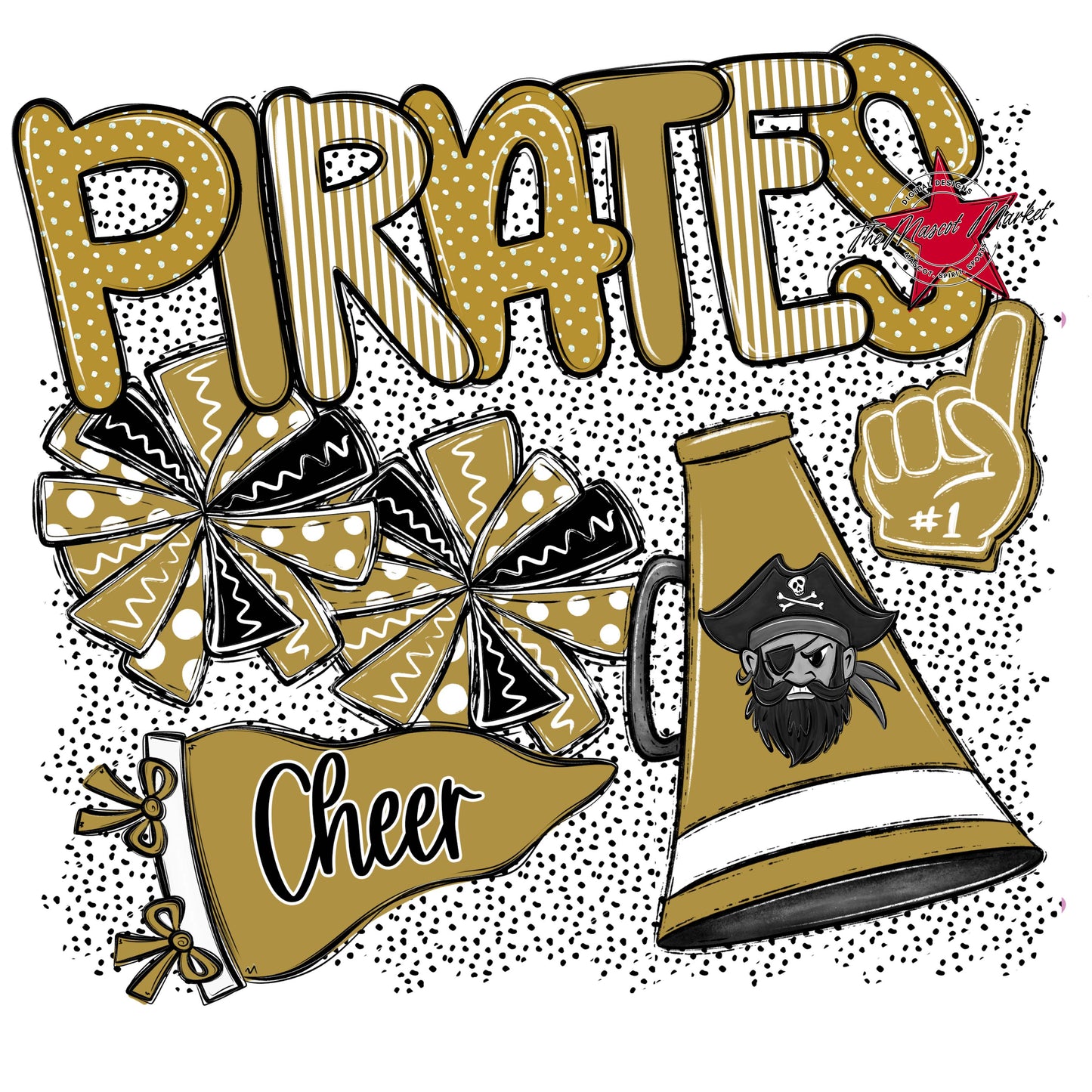Pirates Cheer Spirit-Gold