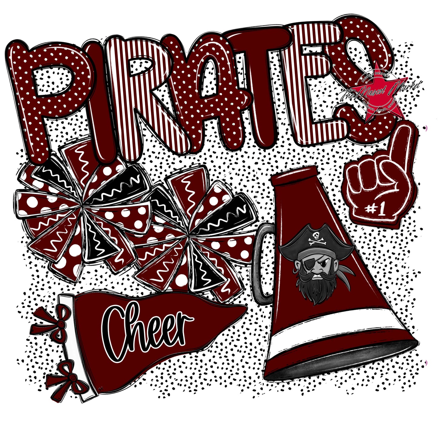 Pirates Cheer Spirit-Maroon