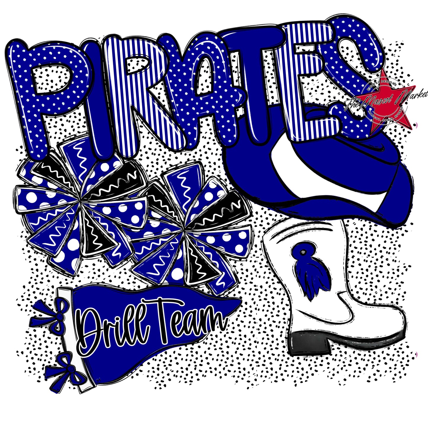 Pirates Drillteam Spirit-Blue