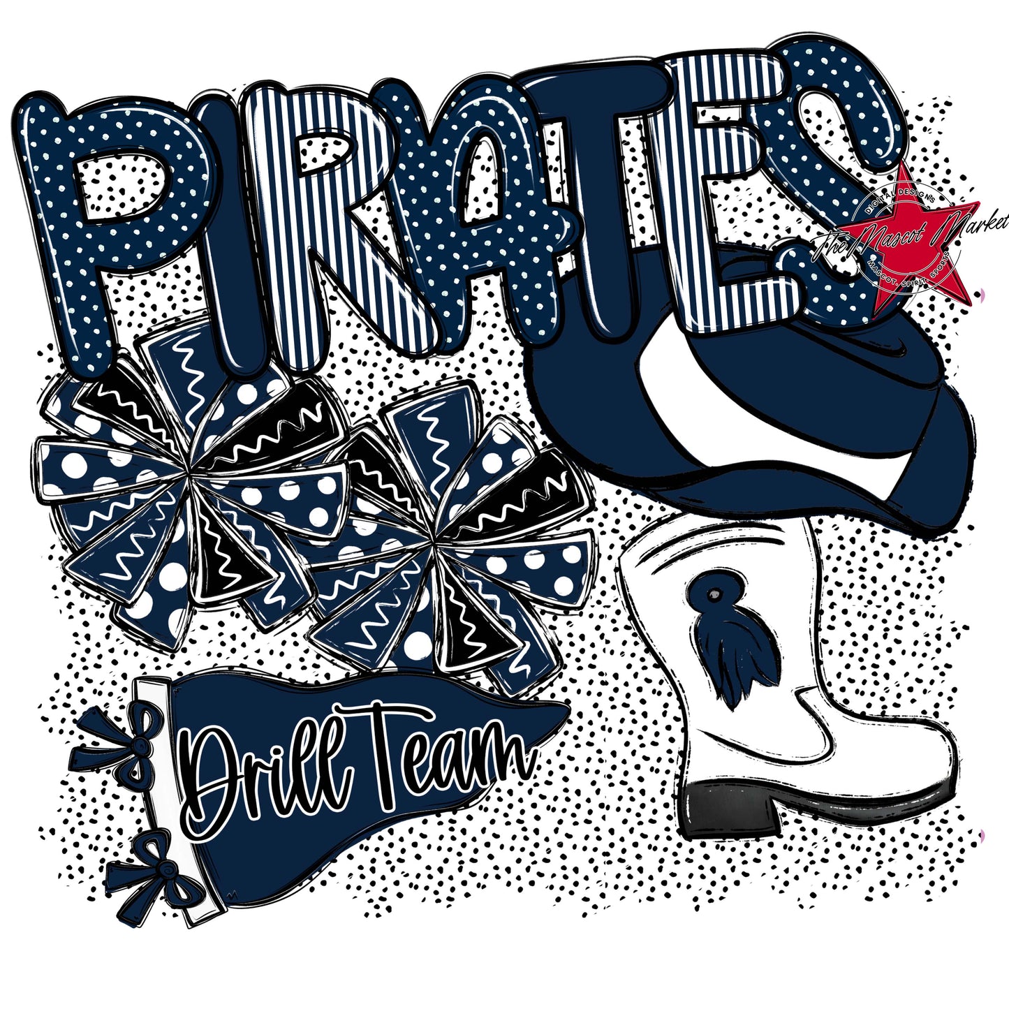 Pirates Drillteam Spirit-Navy
