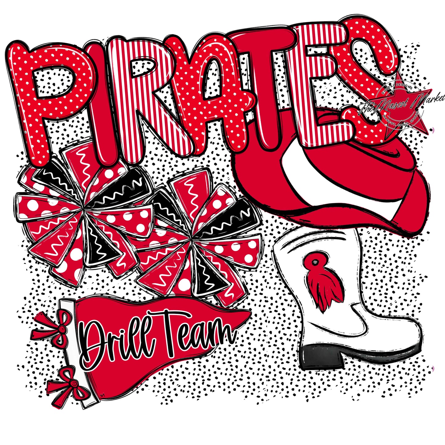 Pirates Drillteam Spirit-Red